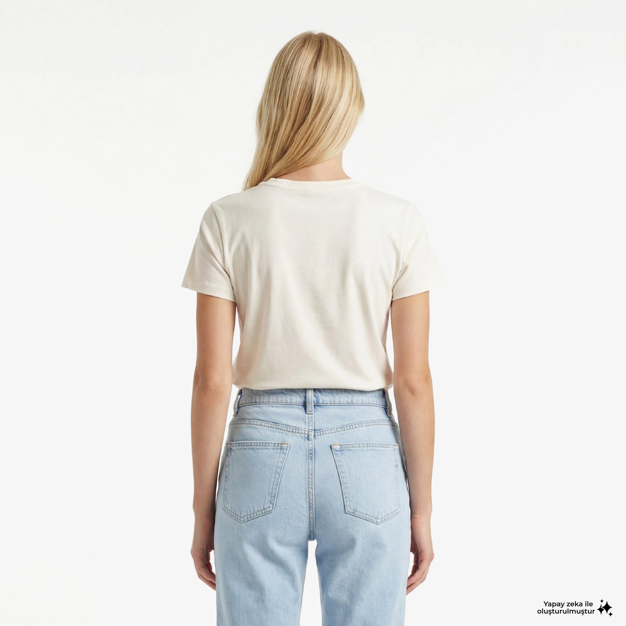 Guess Briana Aktif Regular Fit Kadın Bej T-Shirt