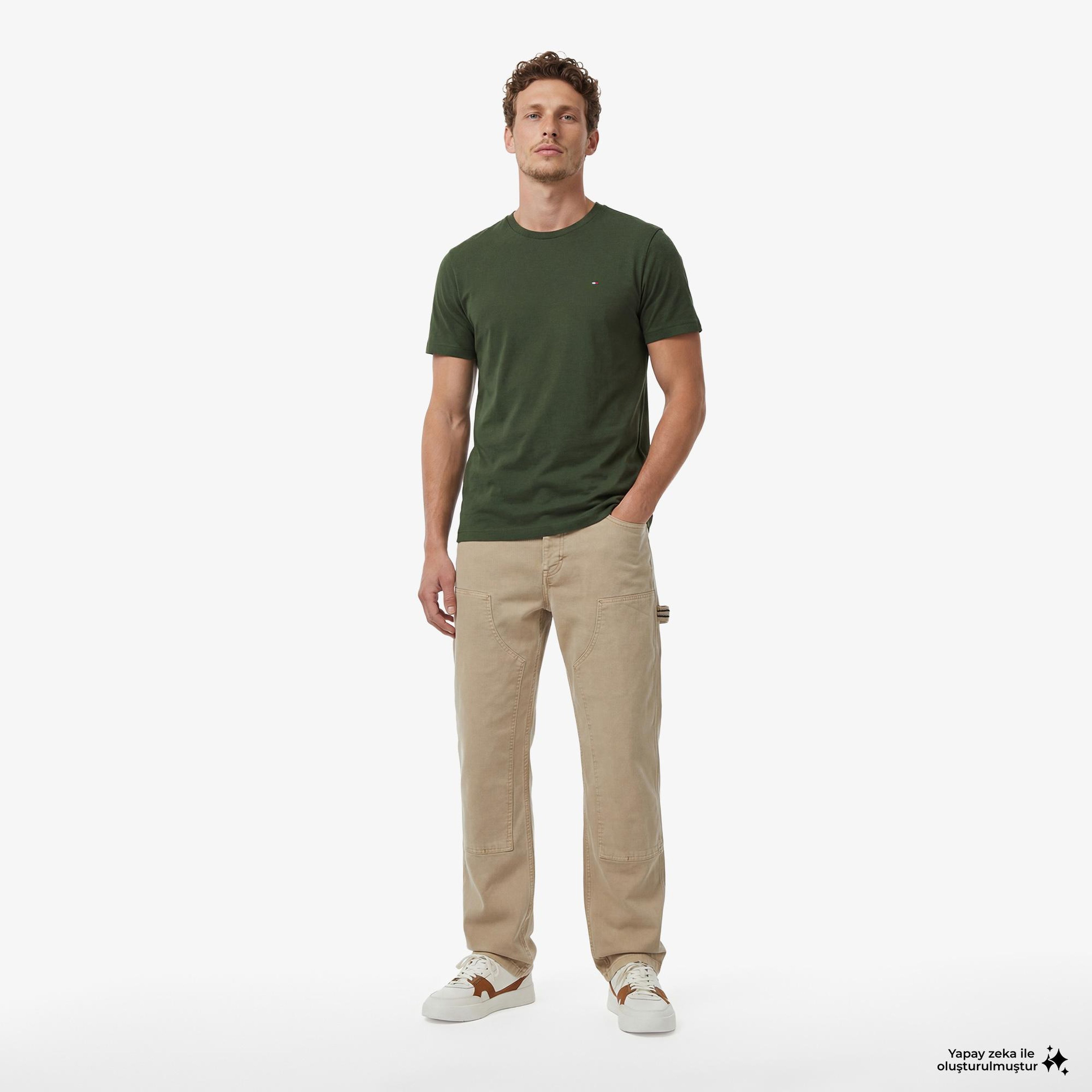 Tommy Hilfiger Core Essentials Erkek Yeşil T-Shirt