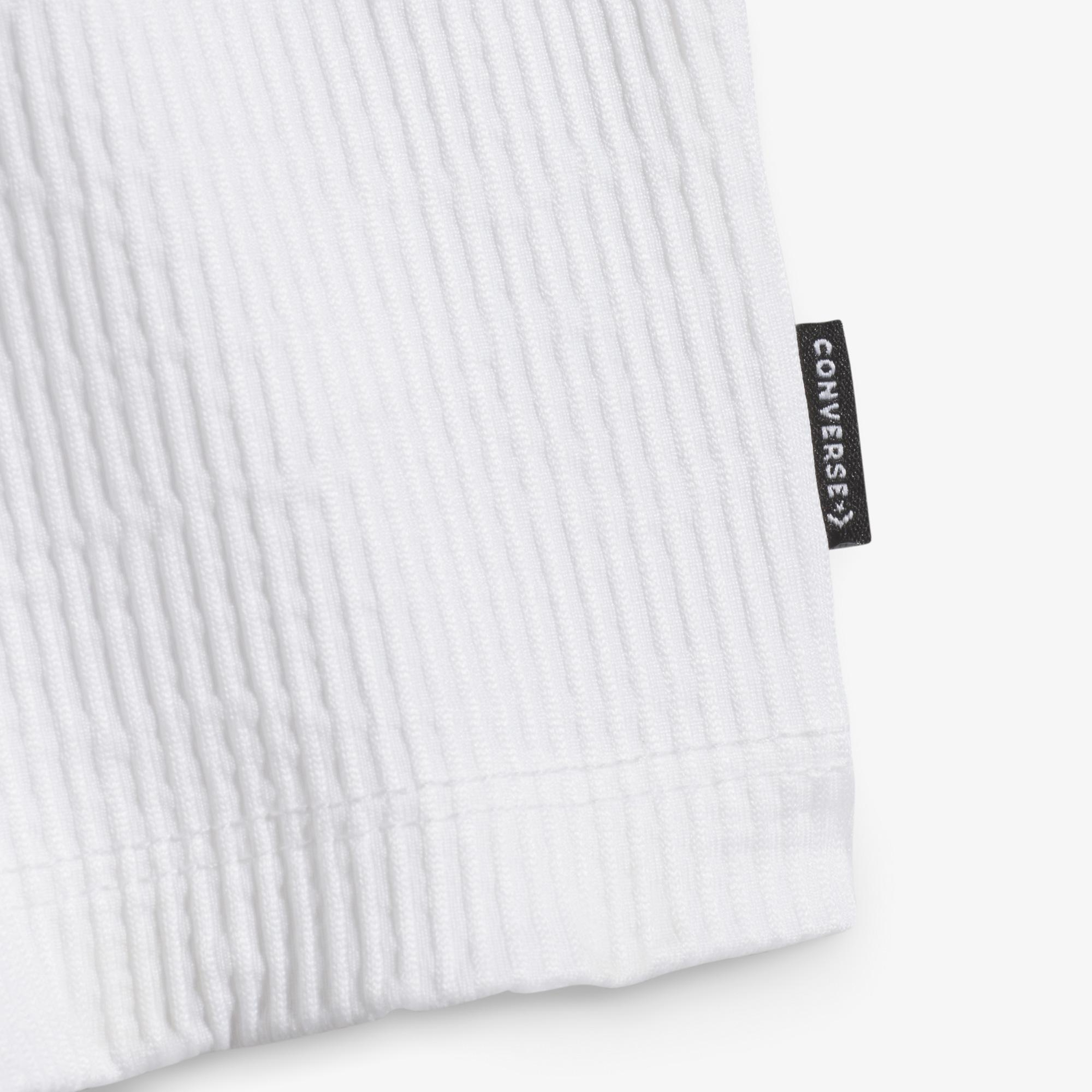 Converse Ribbed Knit Kadın Beyaz T-Shirt