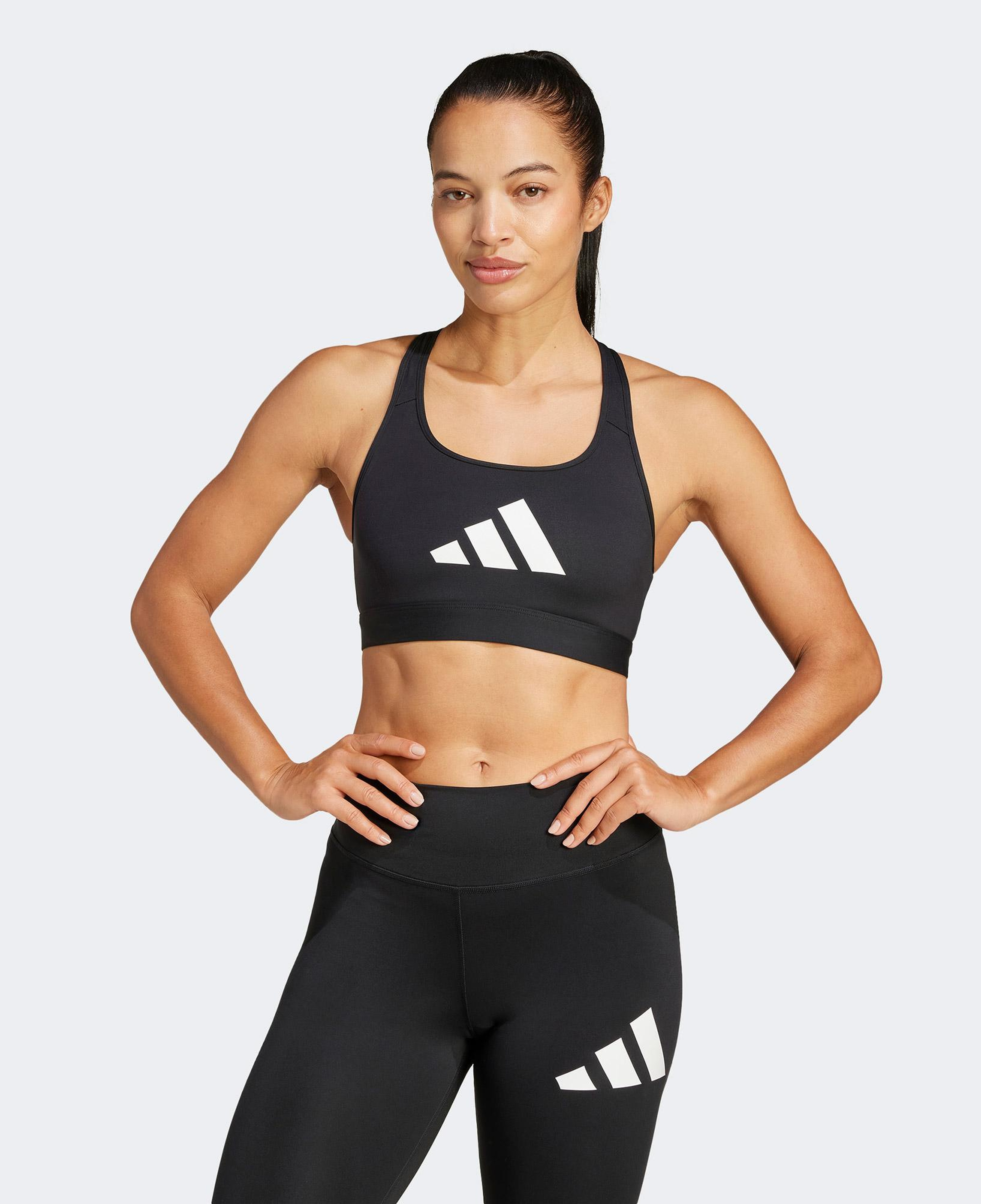 adidas Powerreact Graphic Kadın Siyah Antrenman Bra
