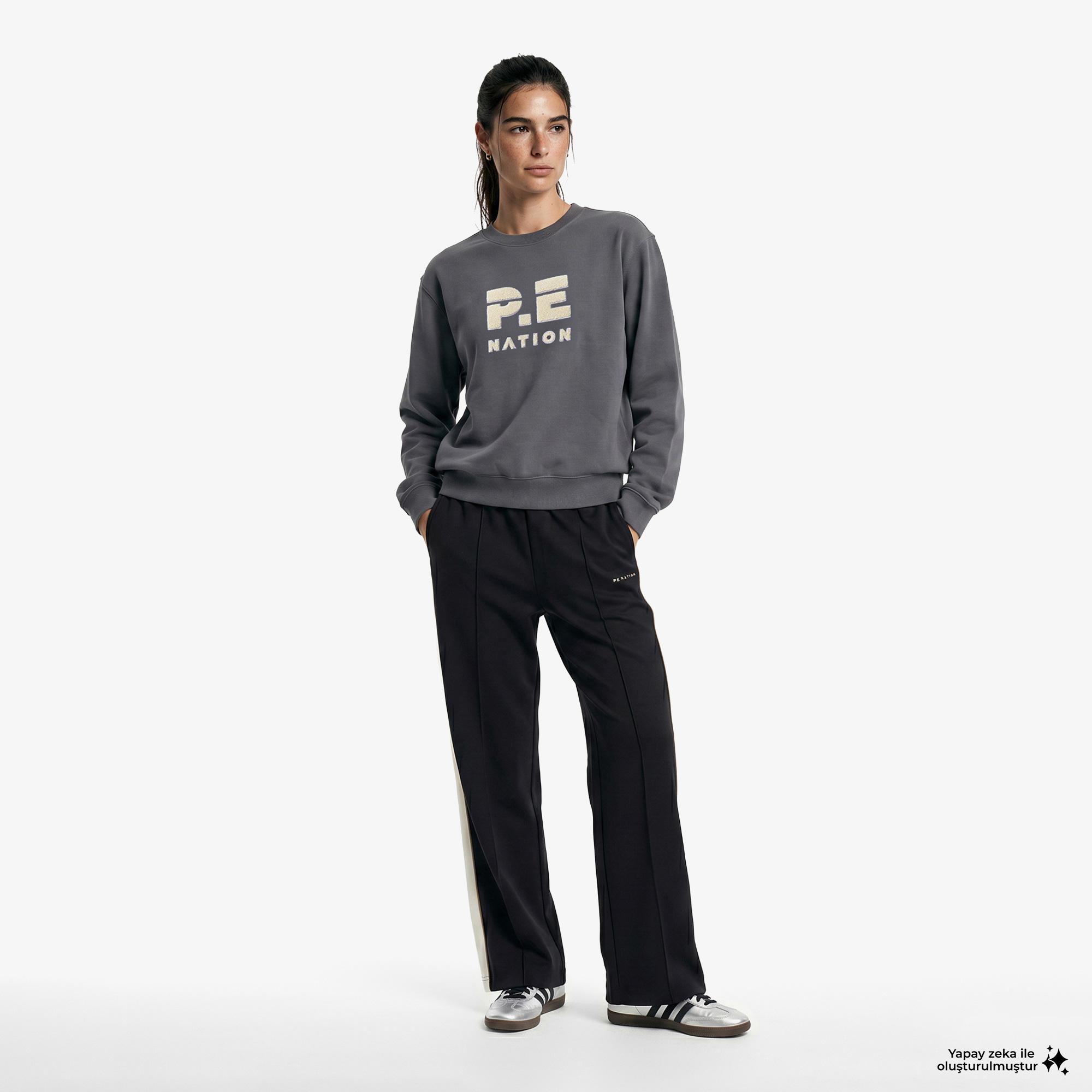 P.E Nation Heads Up 2 Kadın Gri Sweatshirt