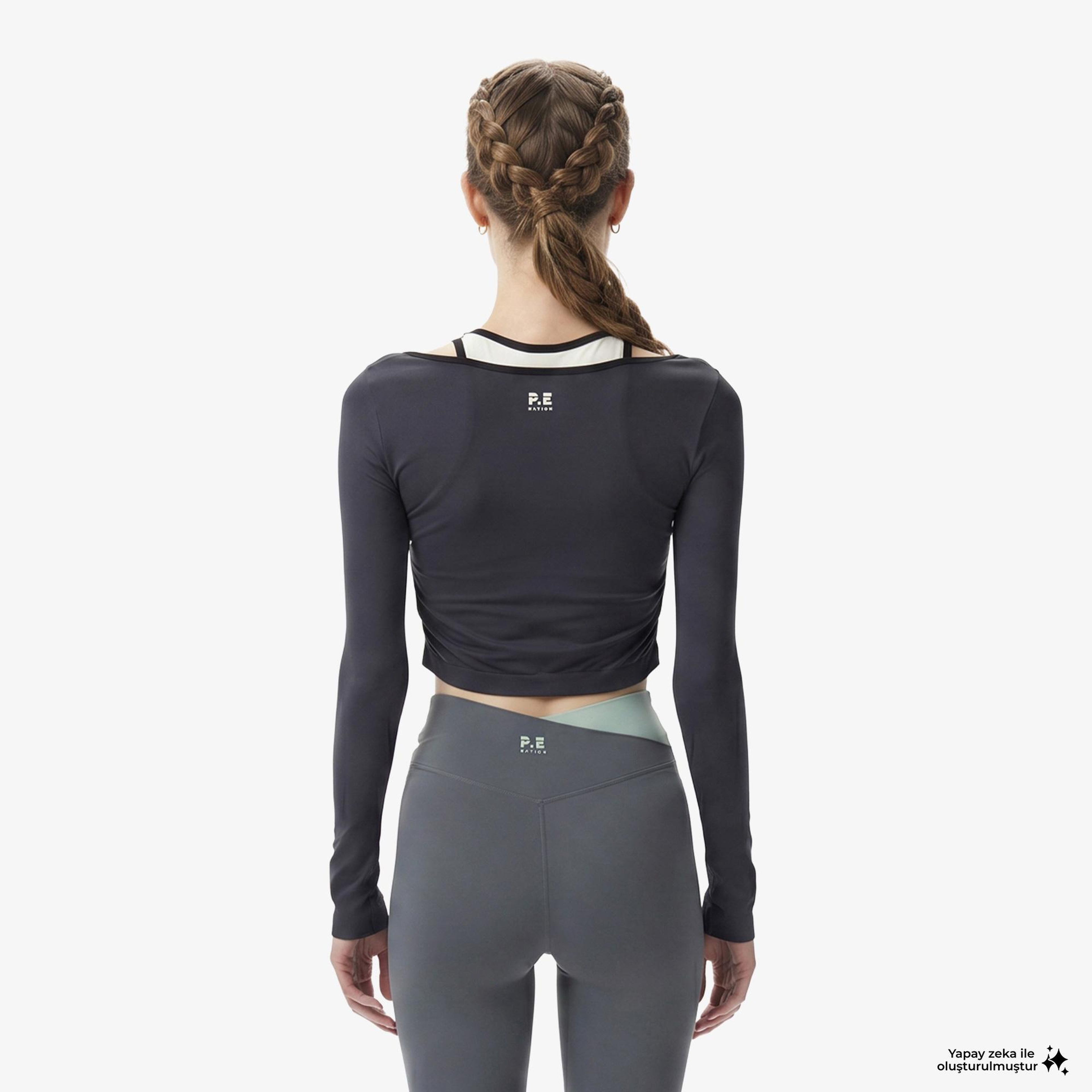 P.E Nation Sutton Cropped Kadın Mavi T-Shirt