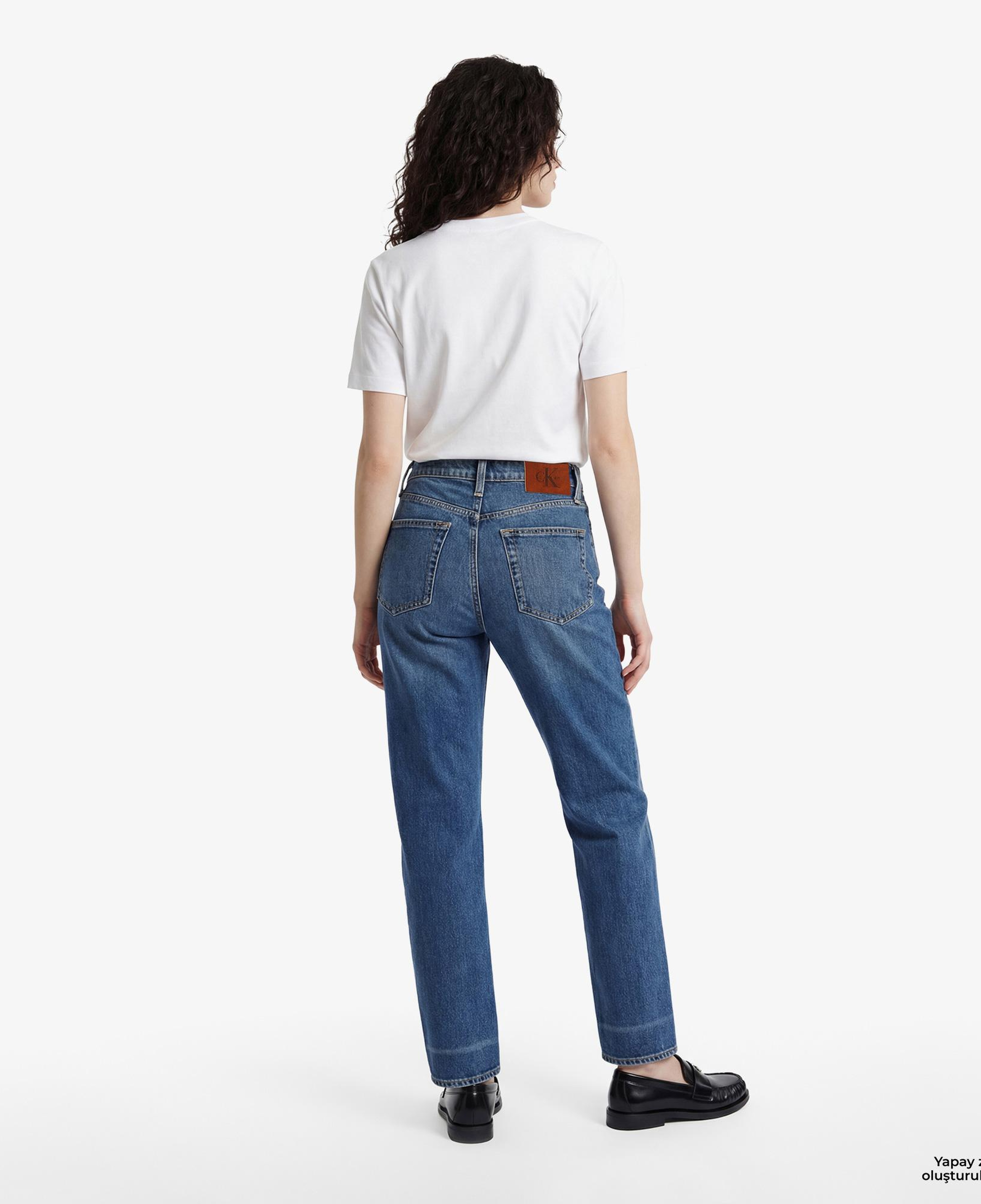 Calvin Klein High Rise Straight Stanton Kadın Mavi Jean