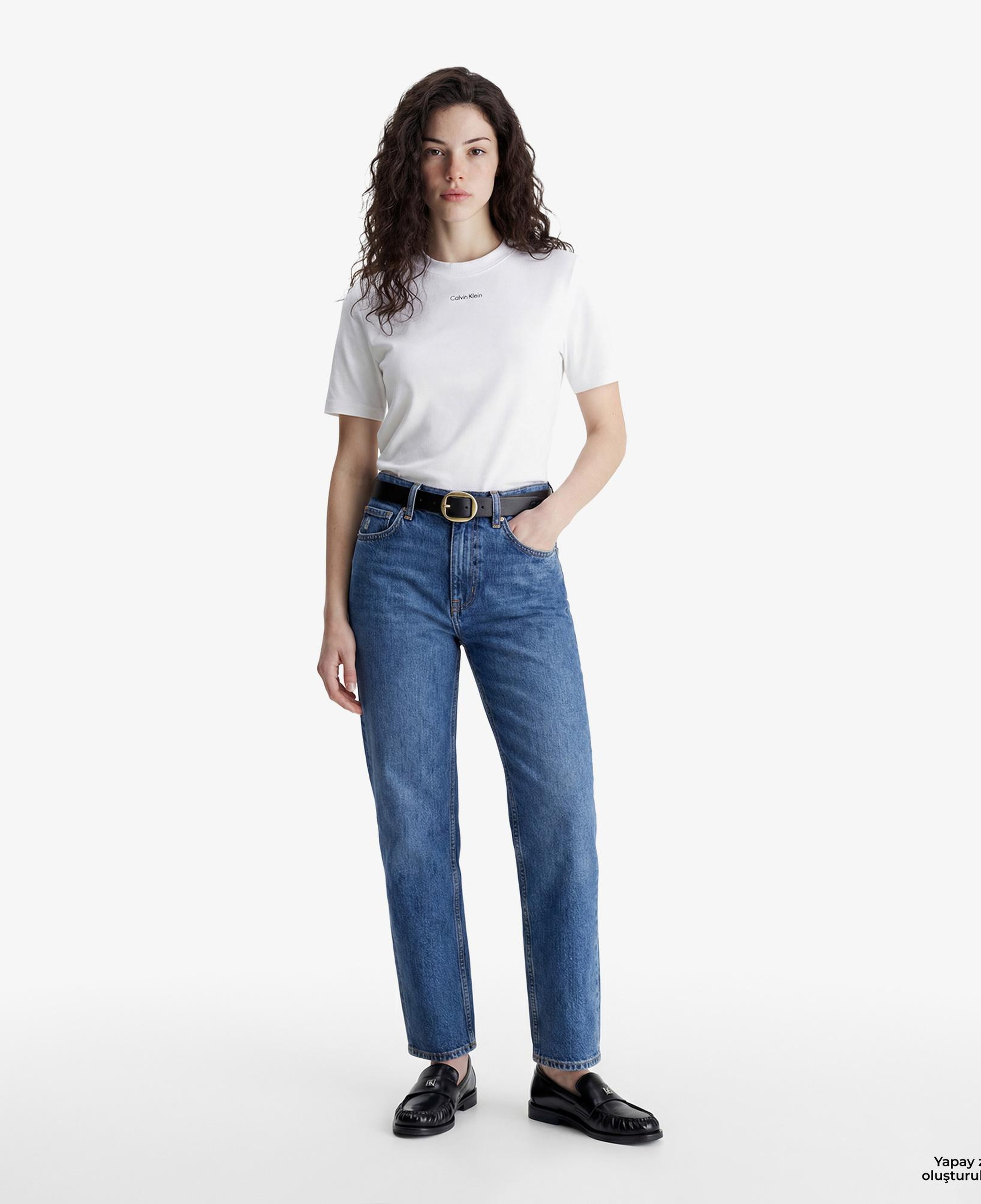 Calvin Klein High Rise Straight Stanton Kadın Mavi Jean