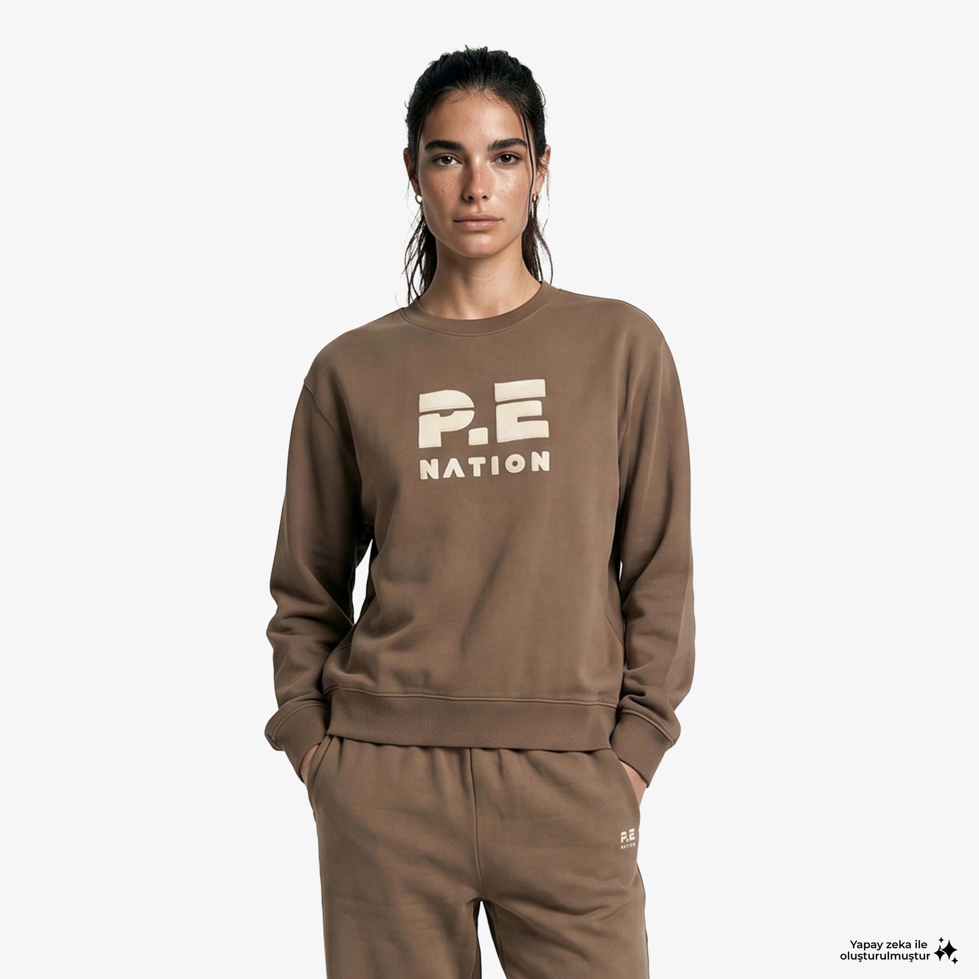P.E Nation Heads Up 2 Kadın Kahverengi Sweatshirt