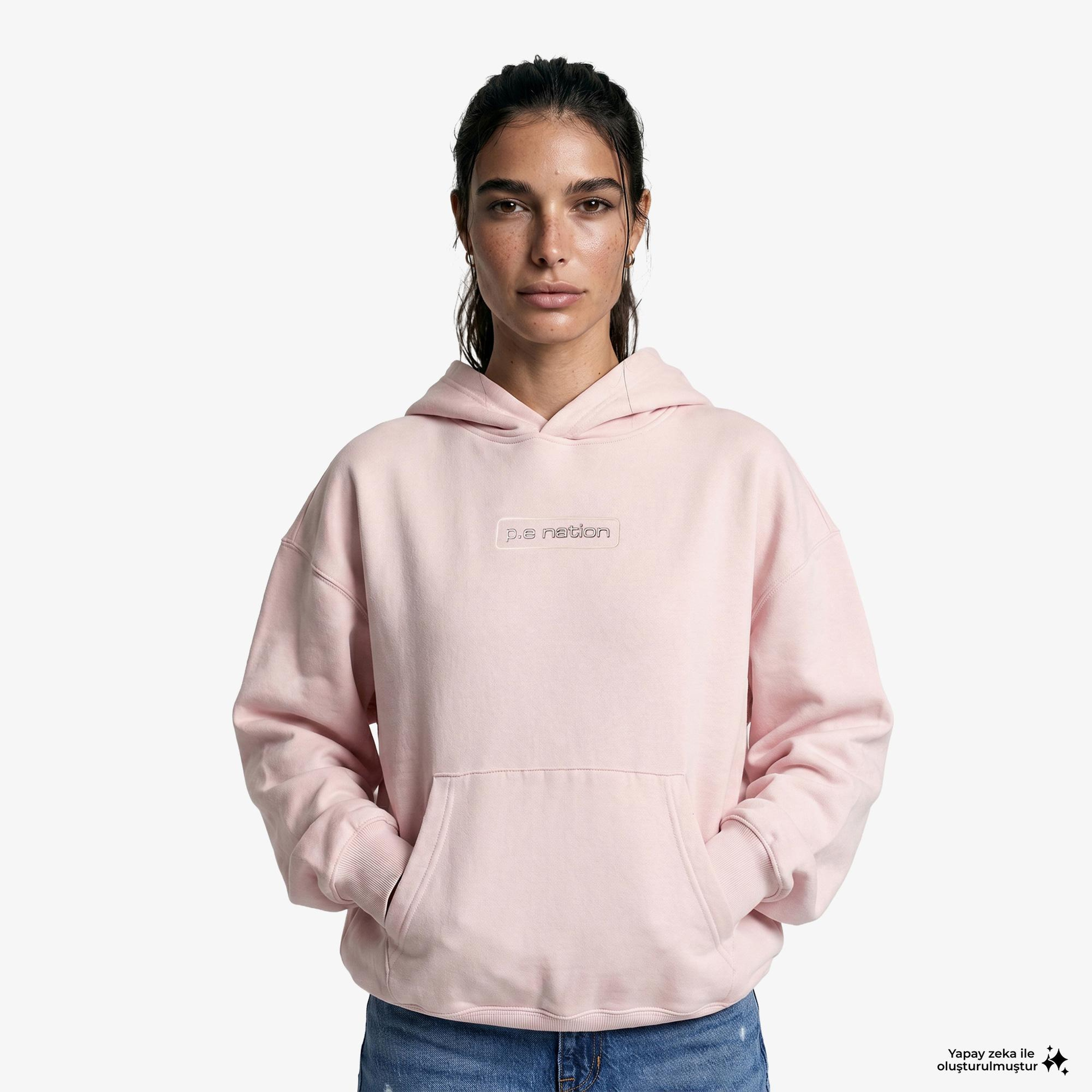 P.E Nation Peak Kadın Pembe Hoodie
