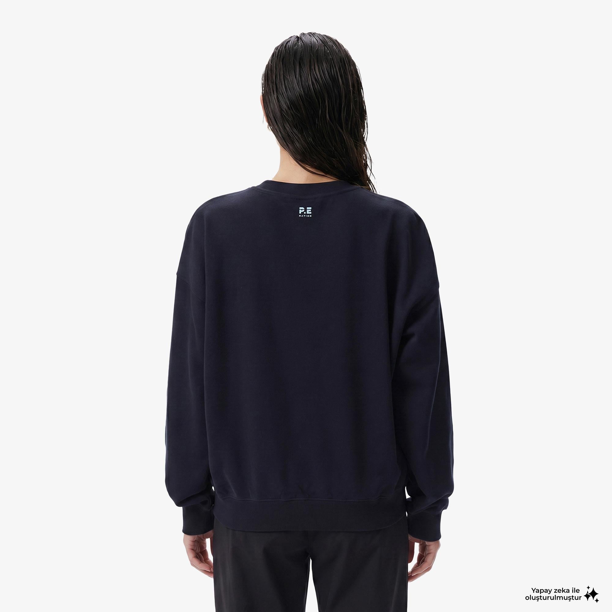 P.E Nation Heritage Kadın Koyu Lacivert Sweatshirt