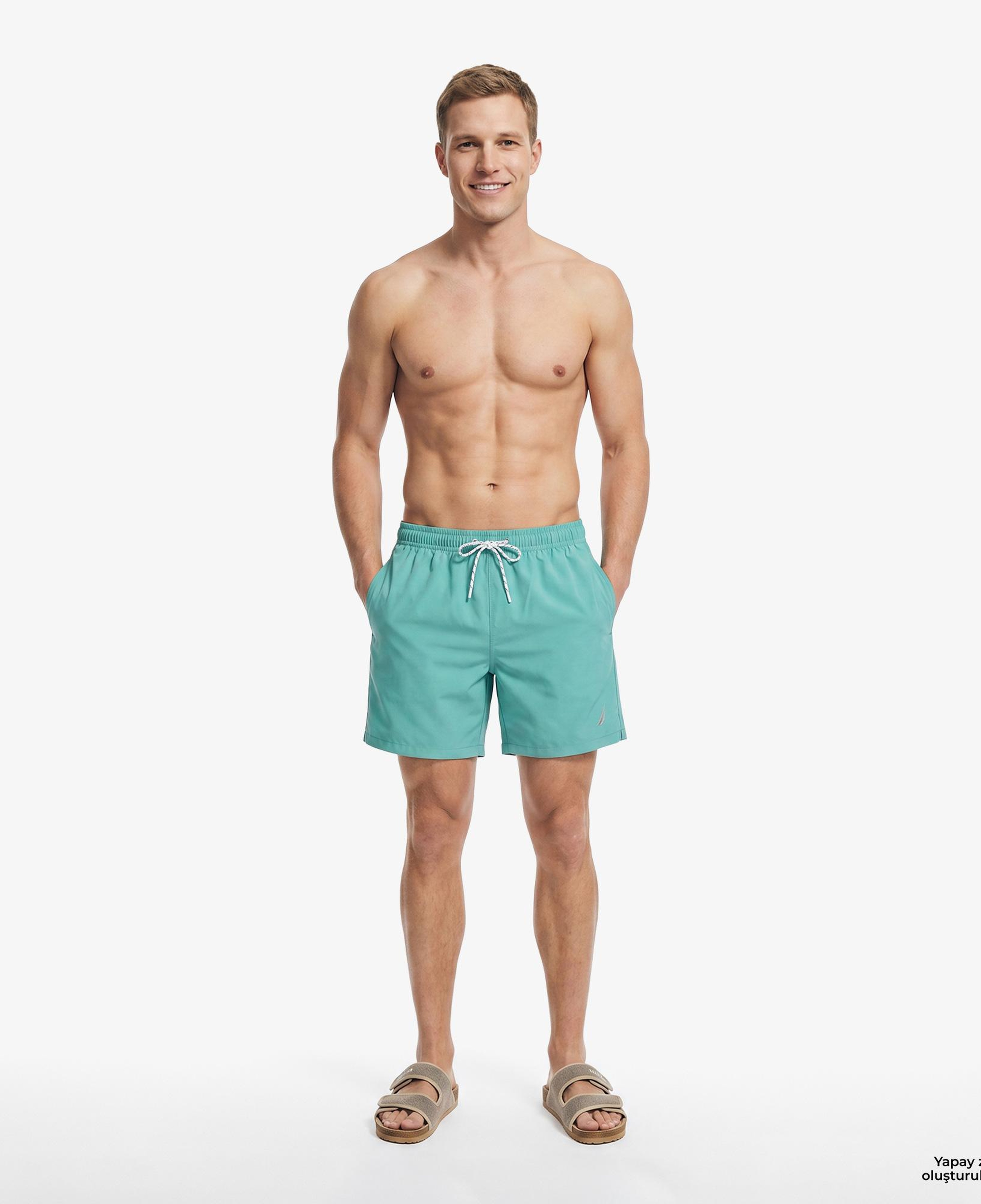 Nautica Erkek Yeşil Regular Fit Deniz Şortu
