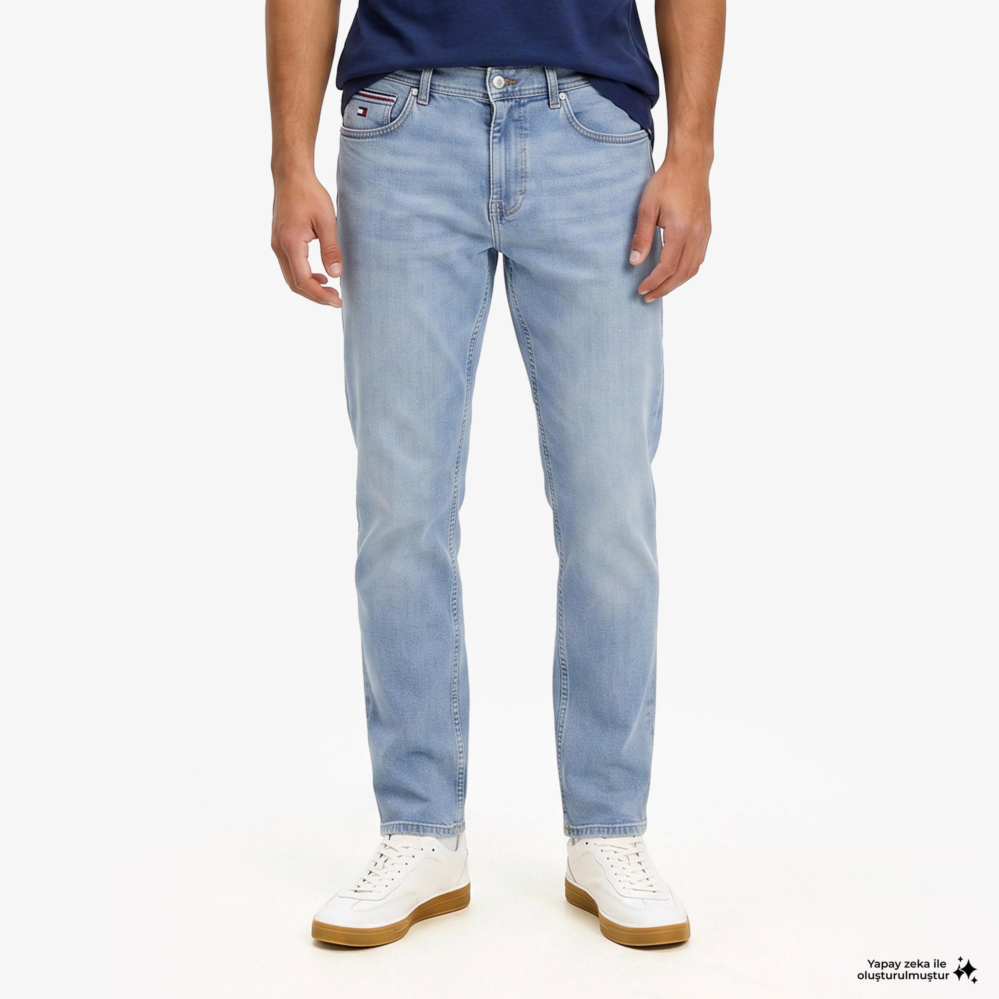Tommy Hilfiger Erkek Mavi Pantolon