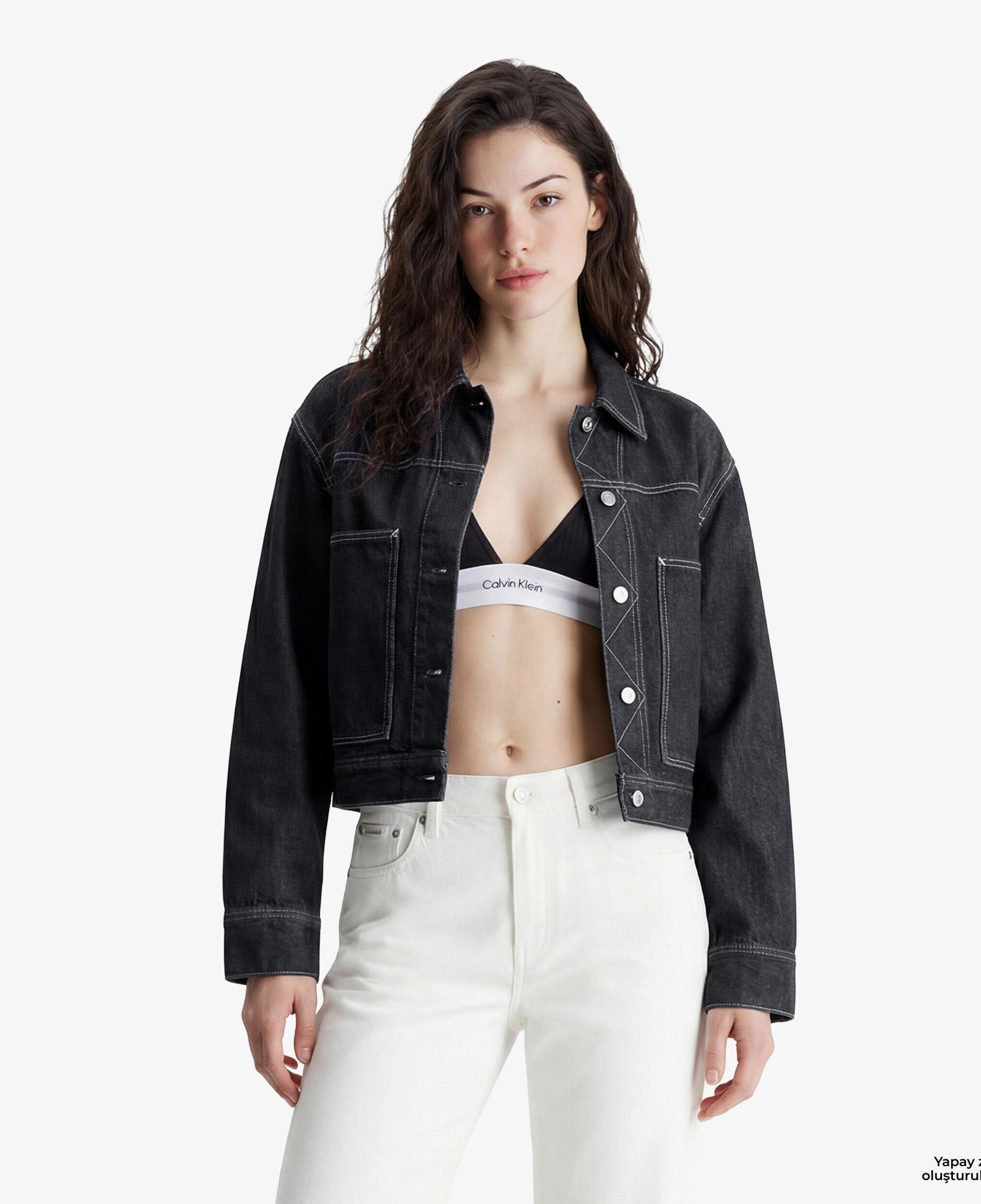 Calvin Klein The Wide Leg Raw Kadın Beyaz Jean