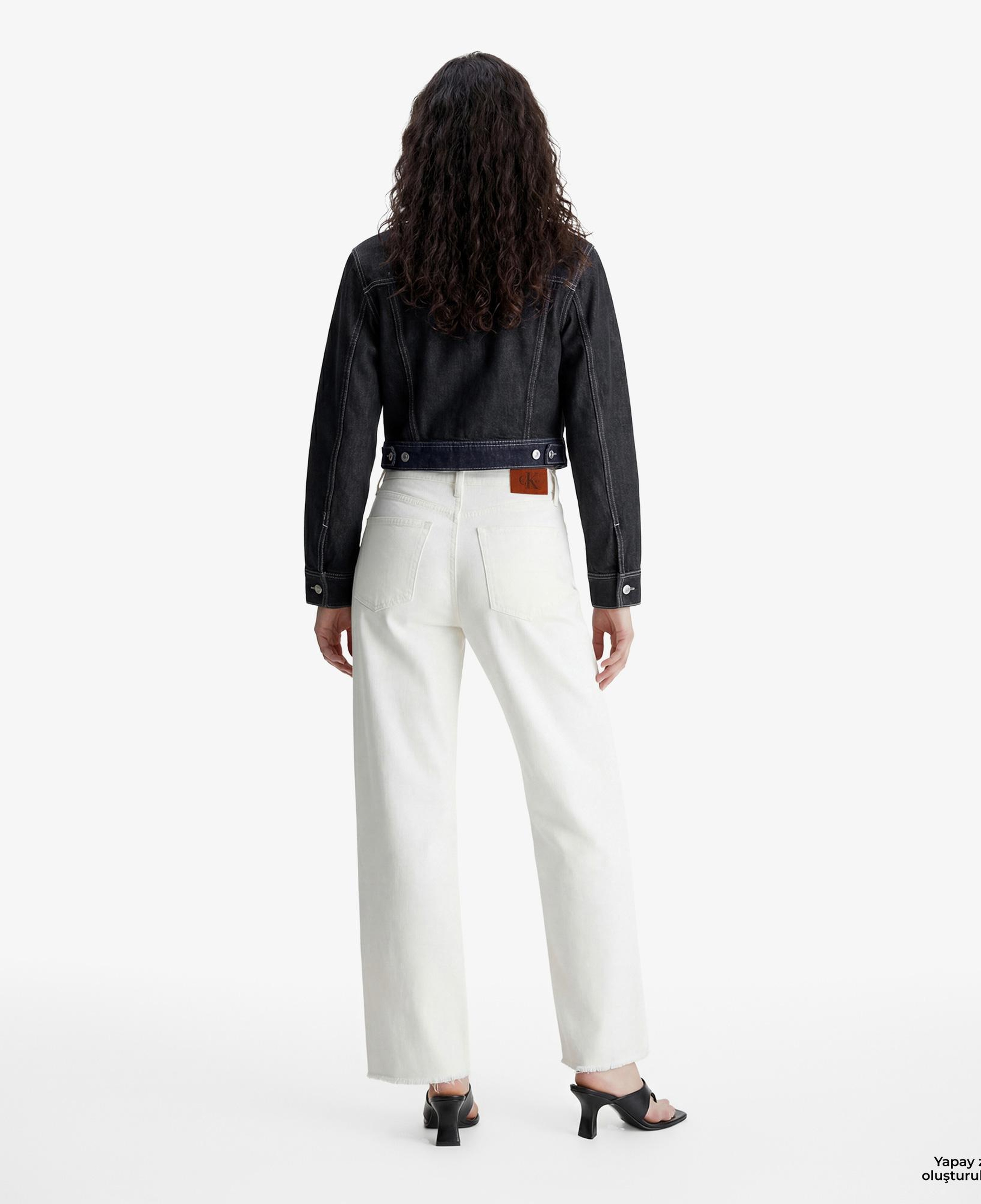 Calvin Klein The Wide Leg Raw Kadın Beyaz Jean