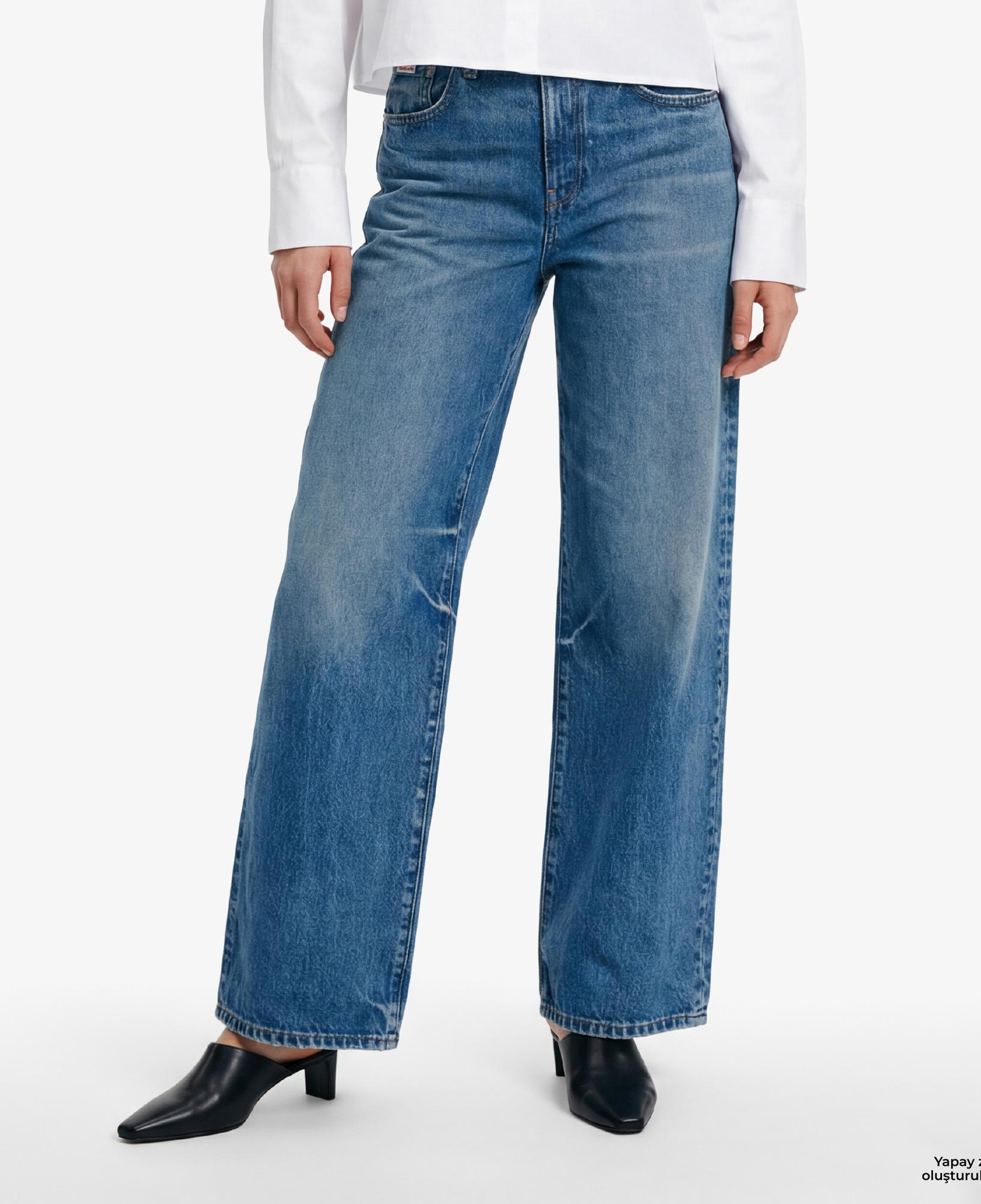 Calvin Klein The Wide Leg Kadın Gri Jean
