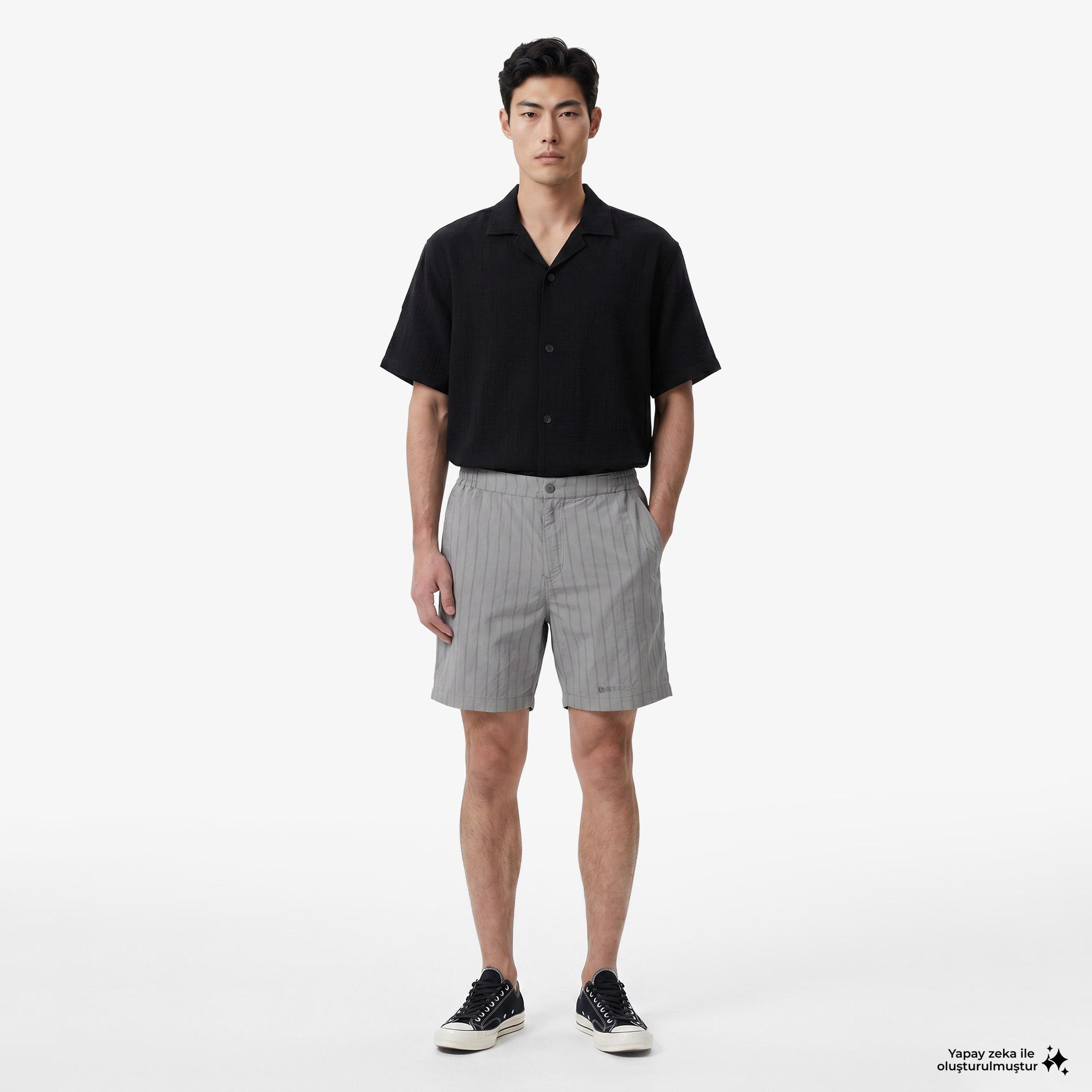 UNITED4 Regular Fit Erkek Gri Şort