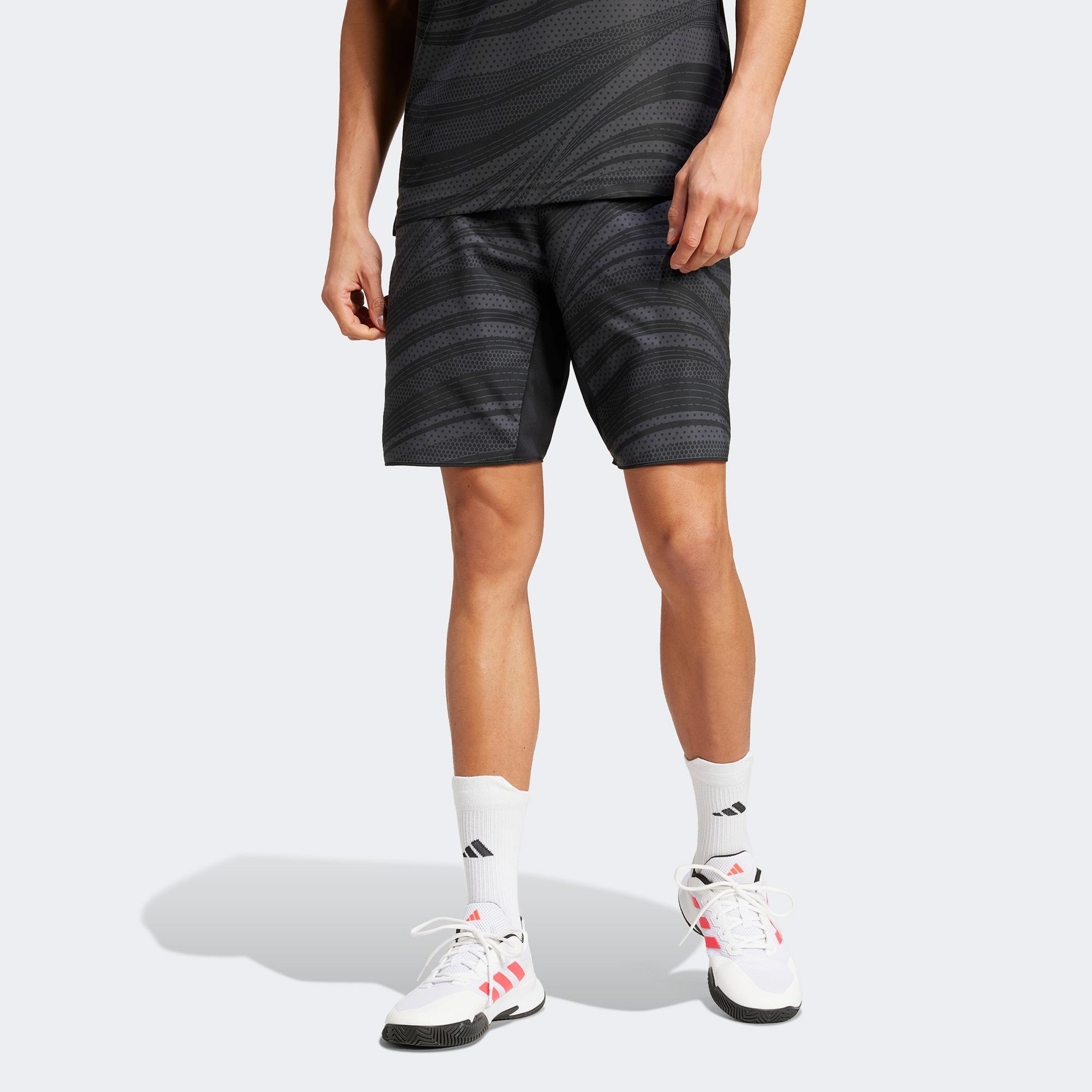 adidas Club Climacool Graphic Erkek Gri Tenis Şortu