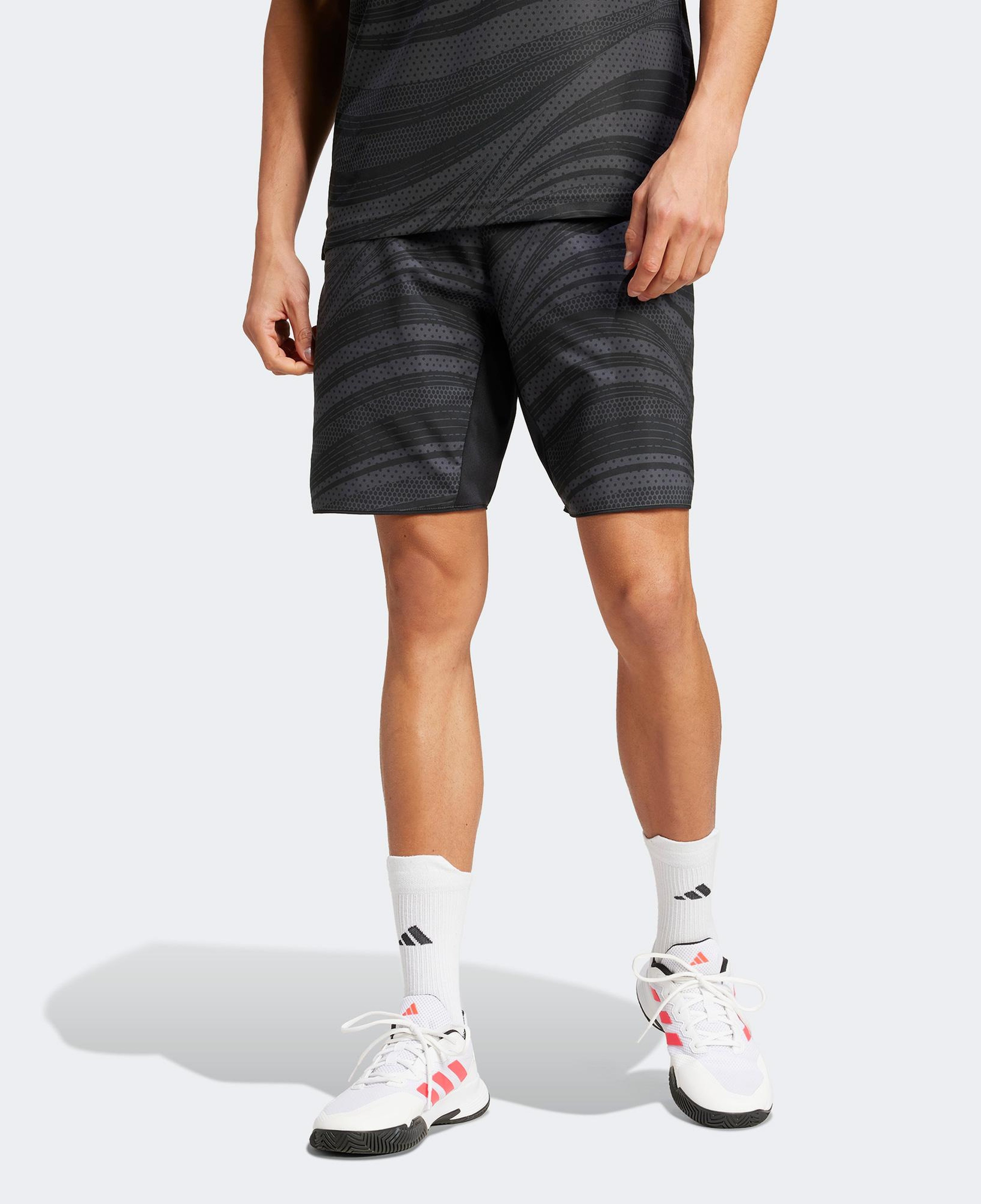 adidas Club Climacool Graphic Erkek Gri Tenis Şortu