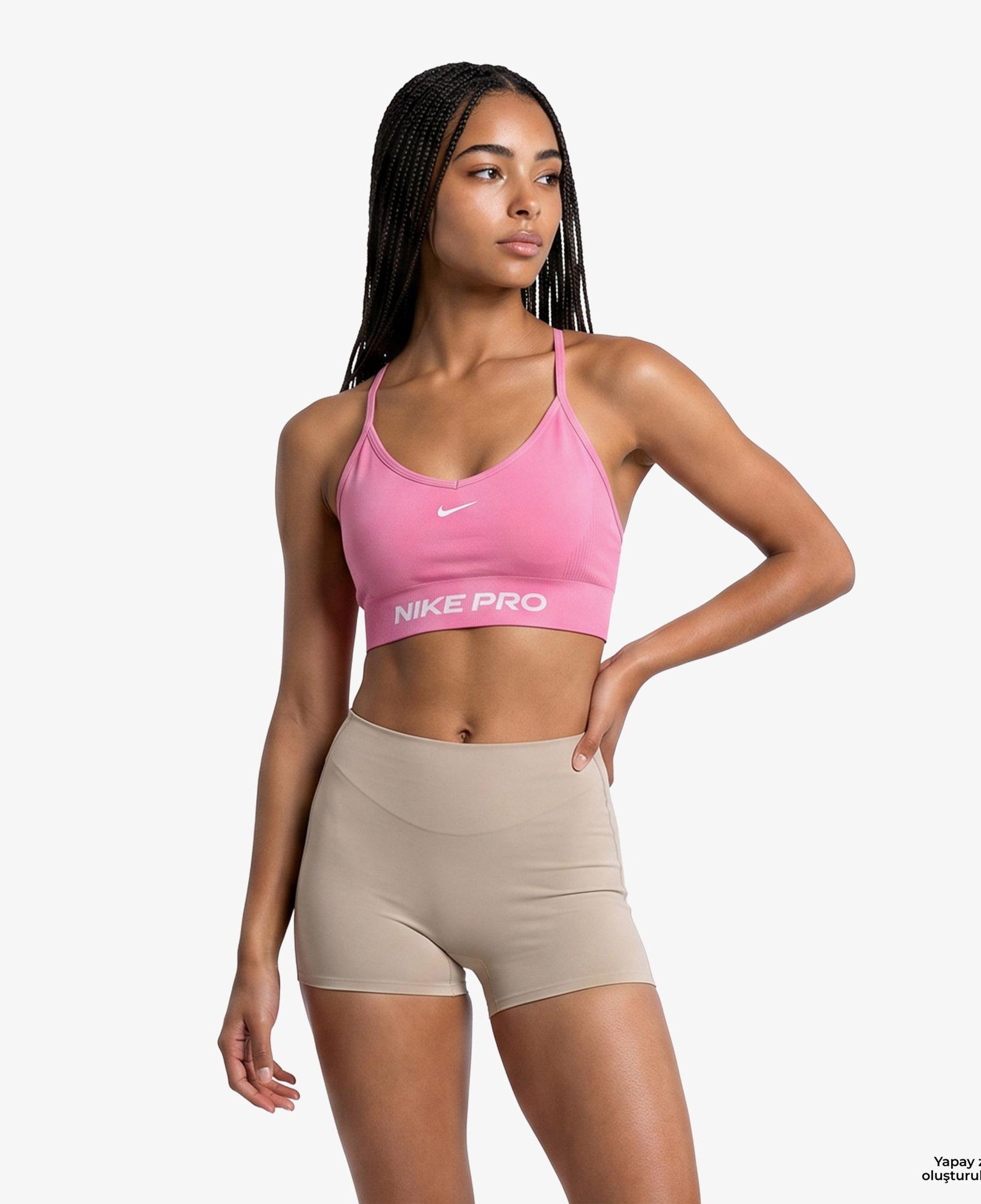 Nike Pro Dri-Fit Seamless Kadın Pembe Bra