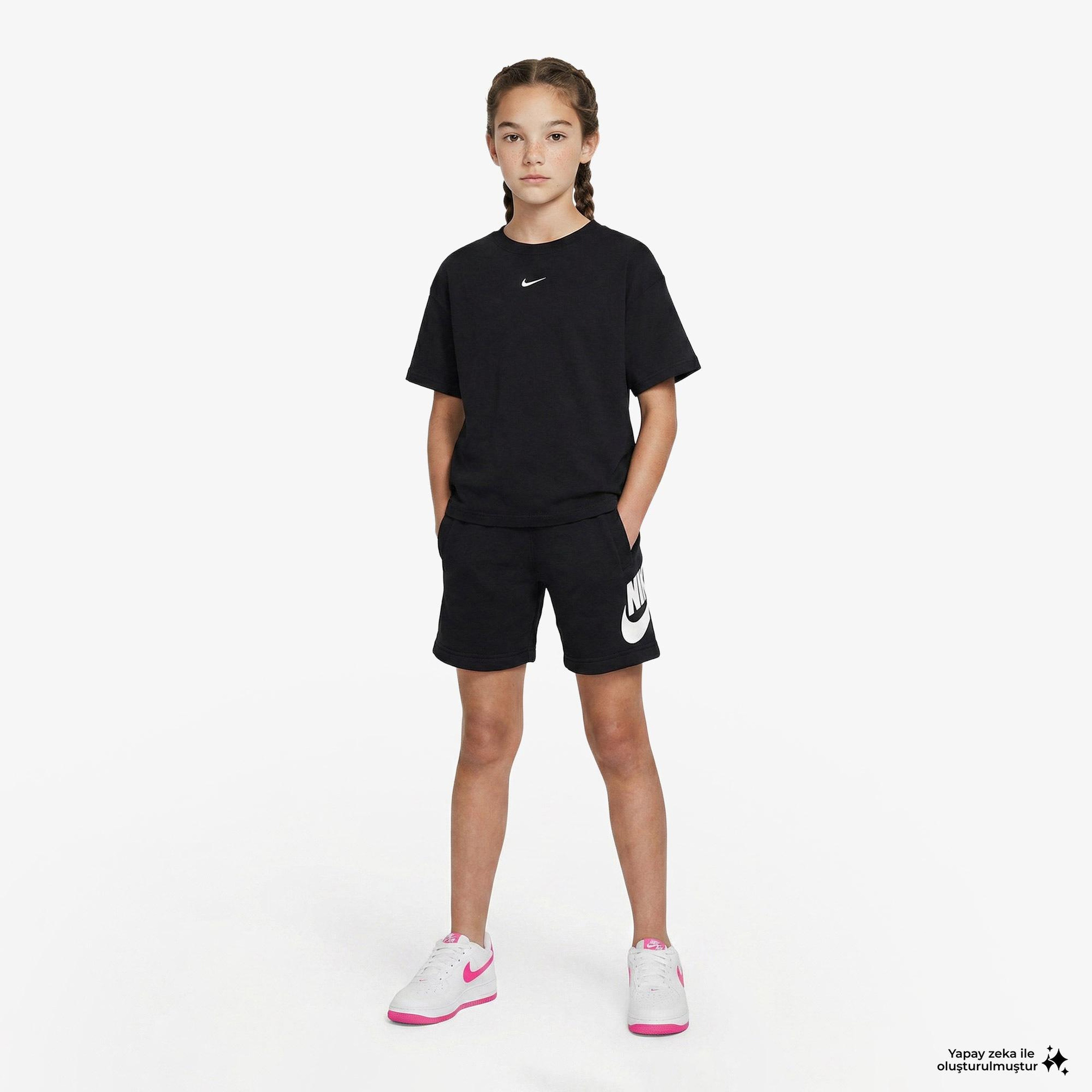 Nike Sportswear Club Fleece Çocuk Siyah Şort