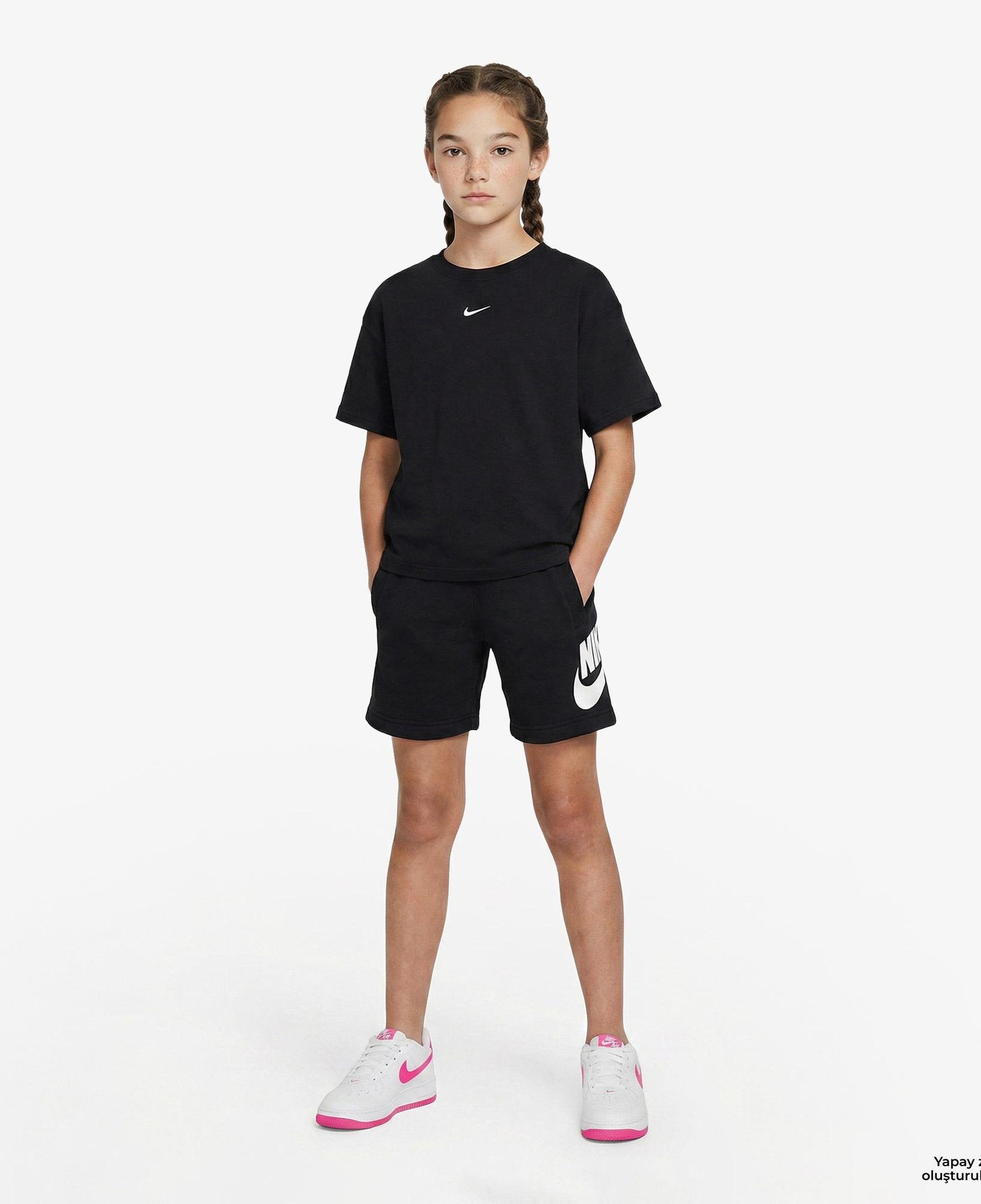 Nike Sportswear Club Fleece Çocuk Siyah Şort
