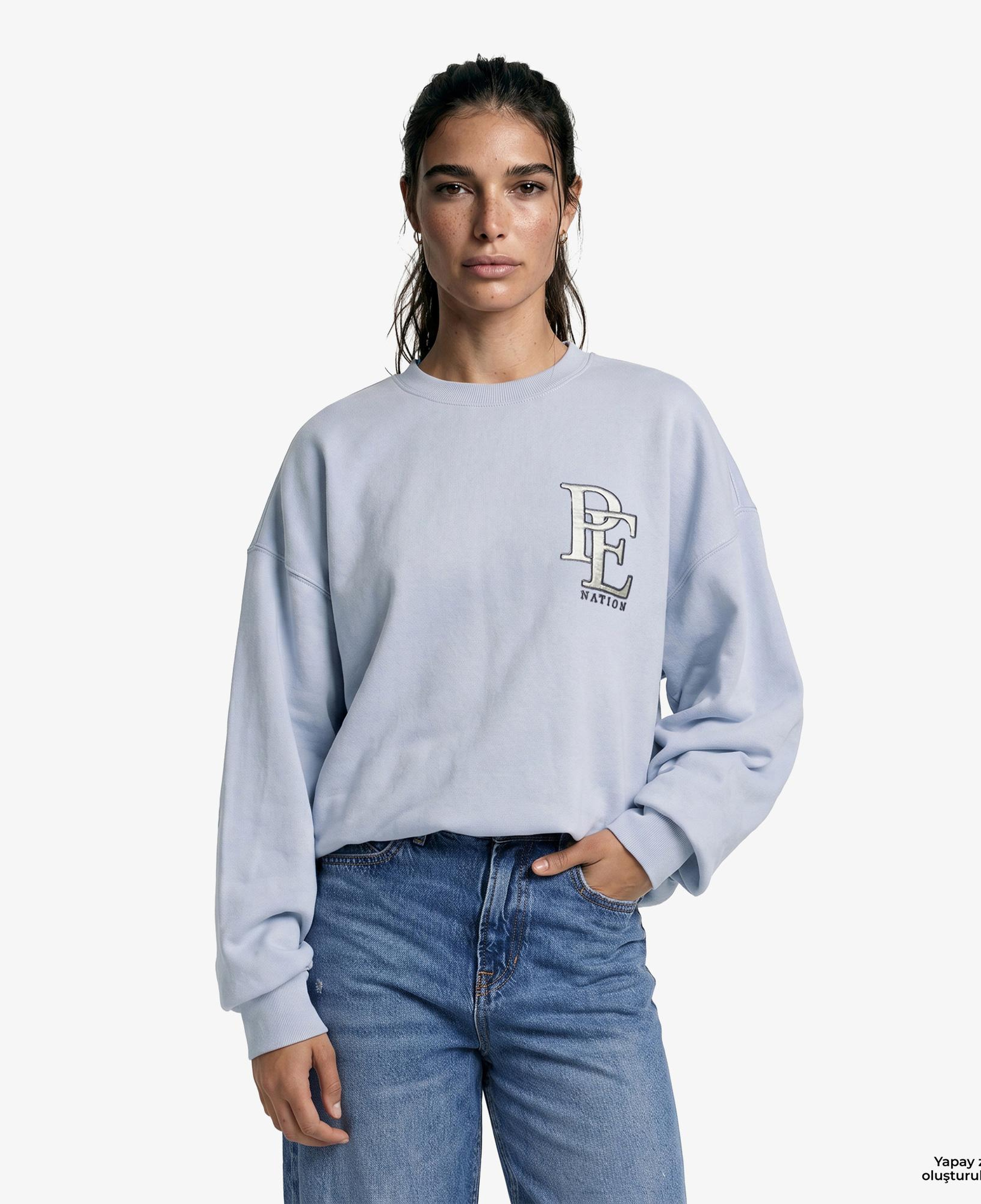 P.E Nation Summit Kadın Mavi Sweatshirt