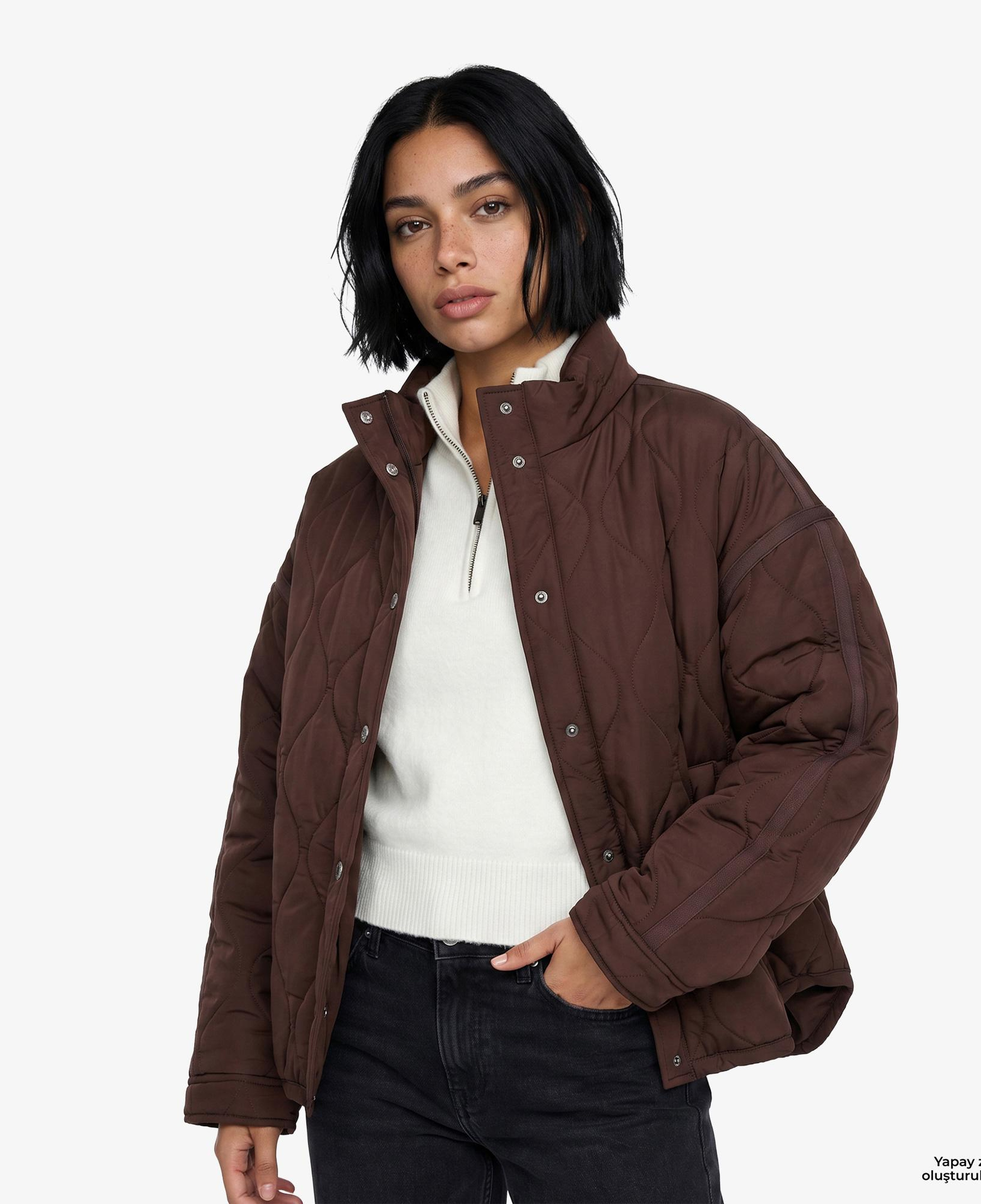 P.E Nation Surge Quilt Kadın Kahverengi Ceket
