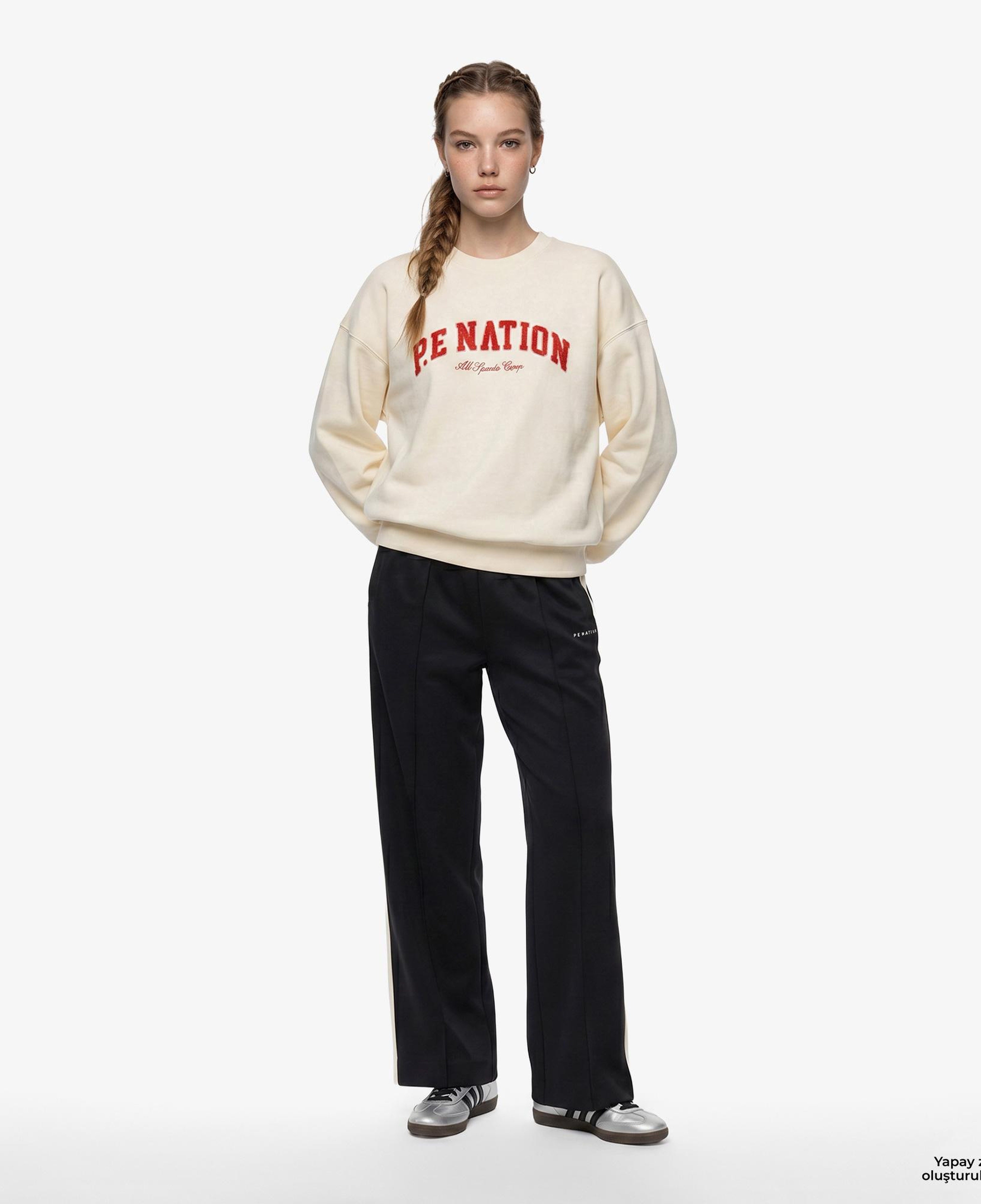 P.E Nation Heritage Kadın Krem Rengi Sweatshirt