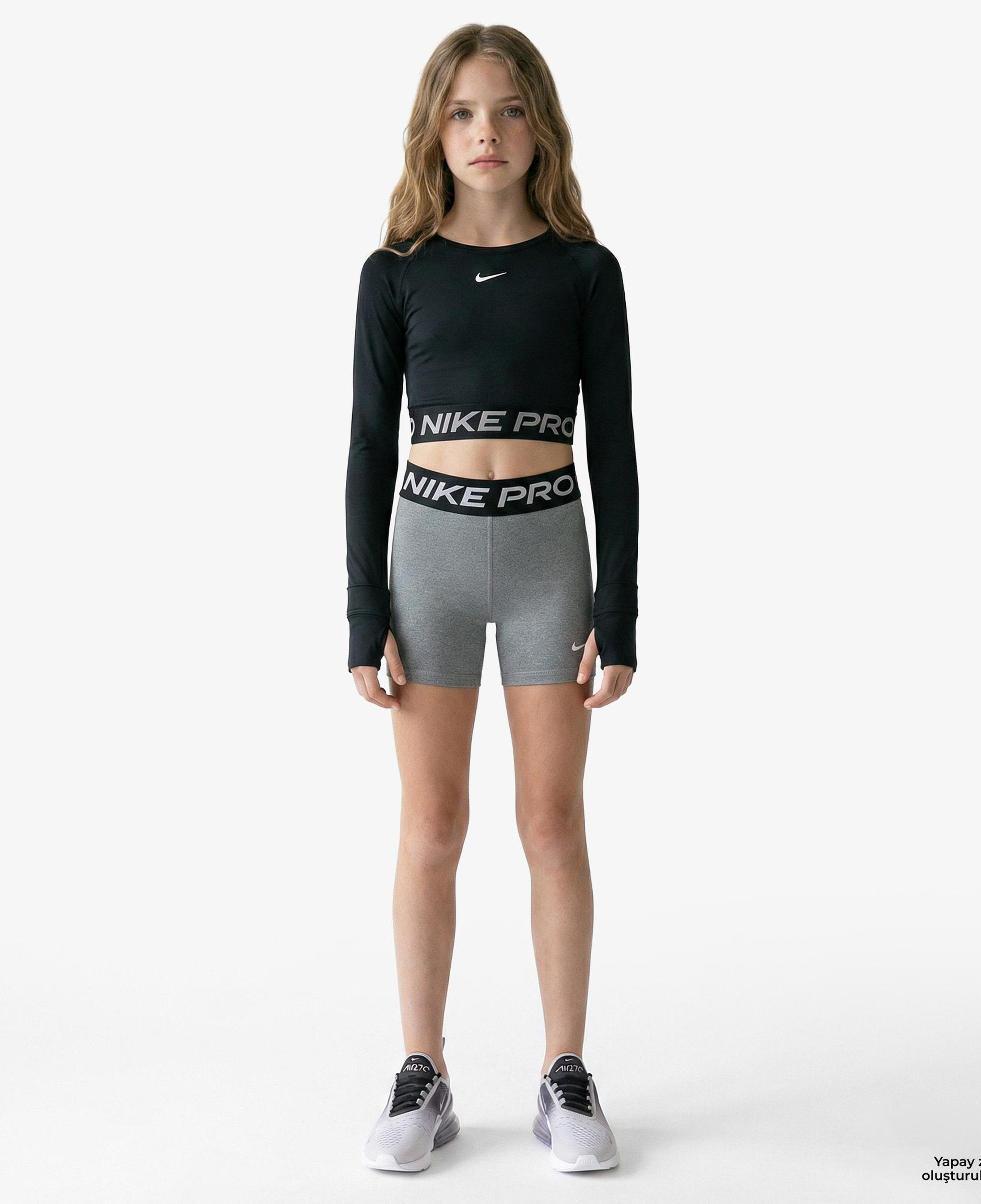 Nike Pro Çocuk Gri Kısa Tayt