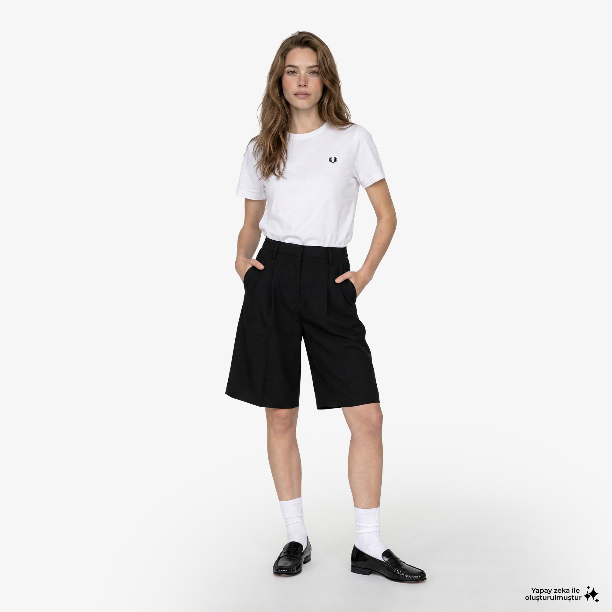 Fred Perry Kadın Beyaz T-Shirt