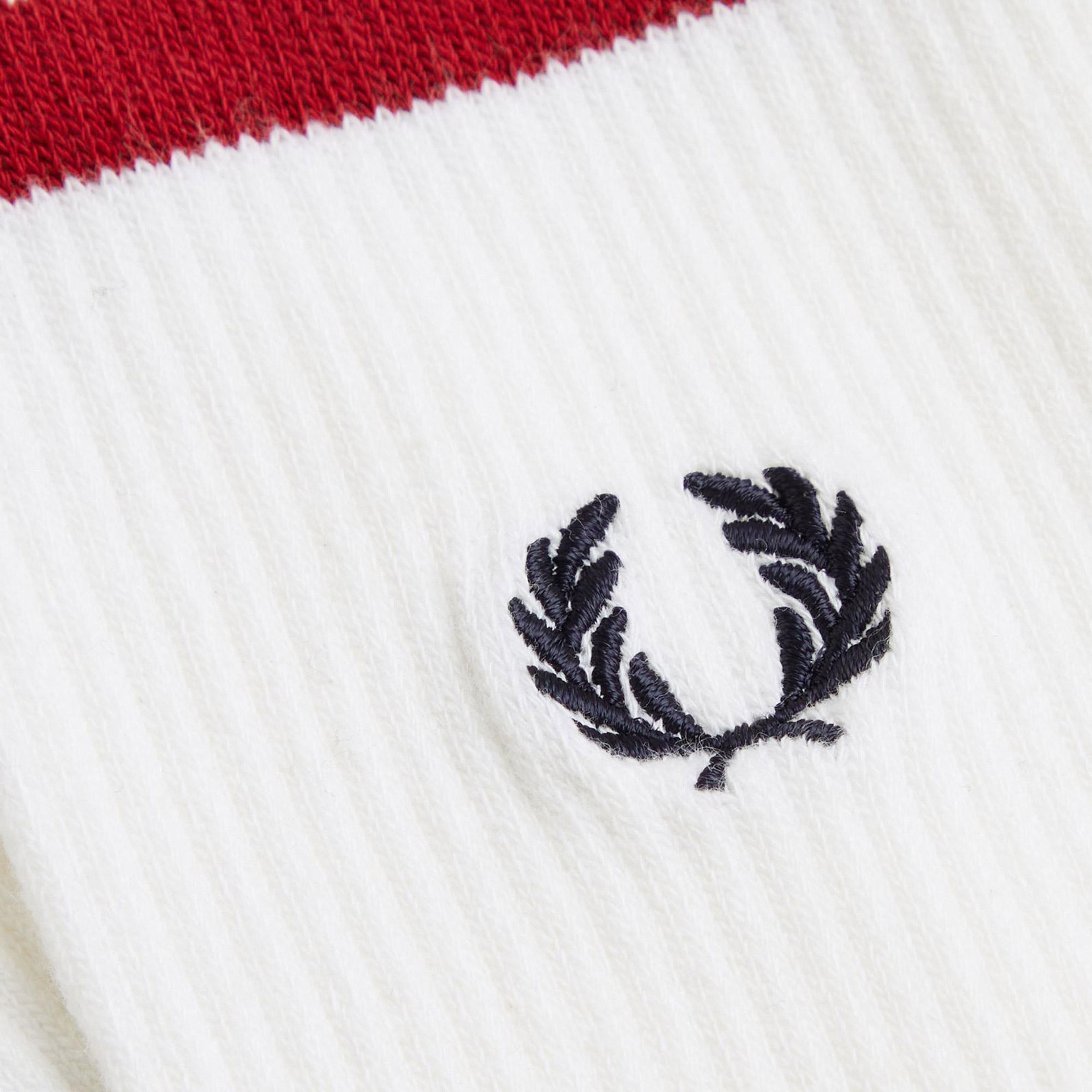 Fred Perry Unisex Beyaz Çorap