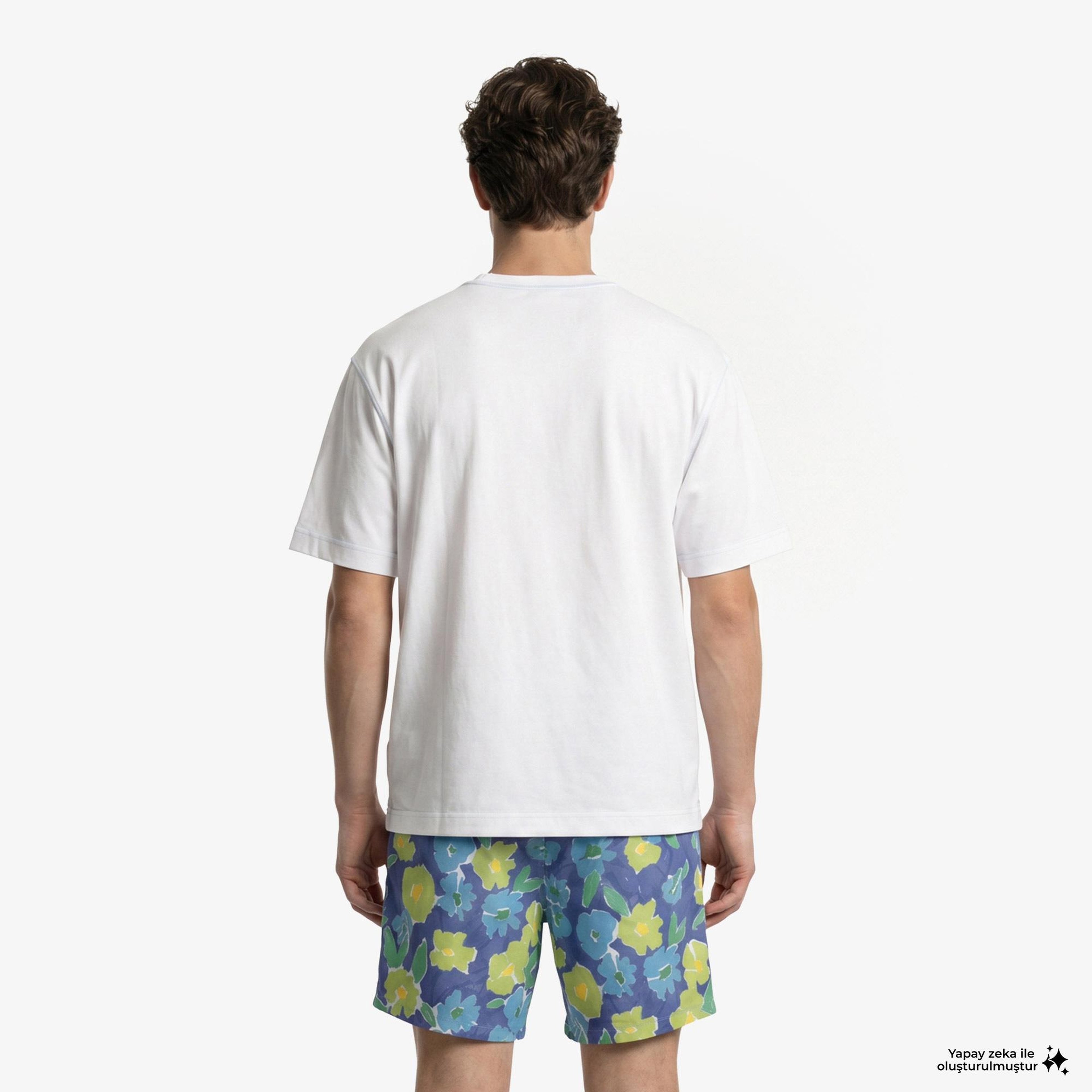 Les Benjamins 002 Erkek Beyaz T-Shirt