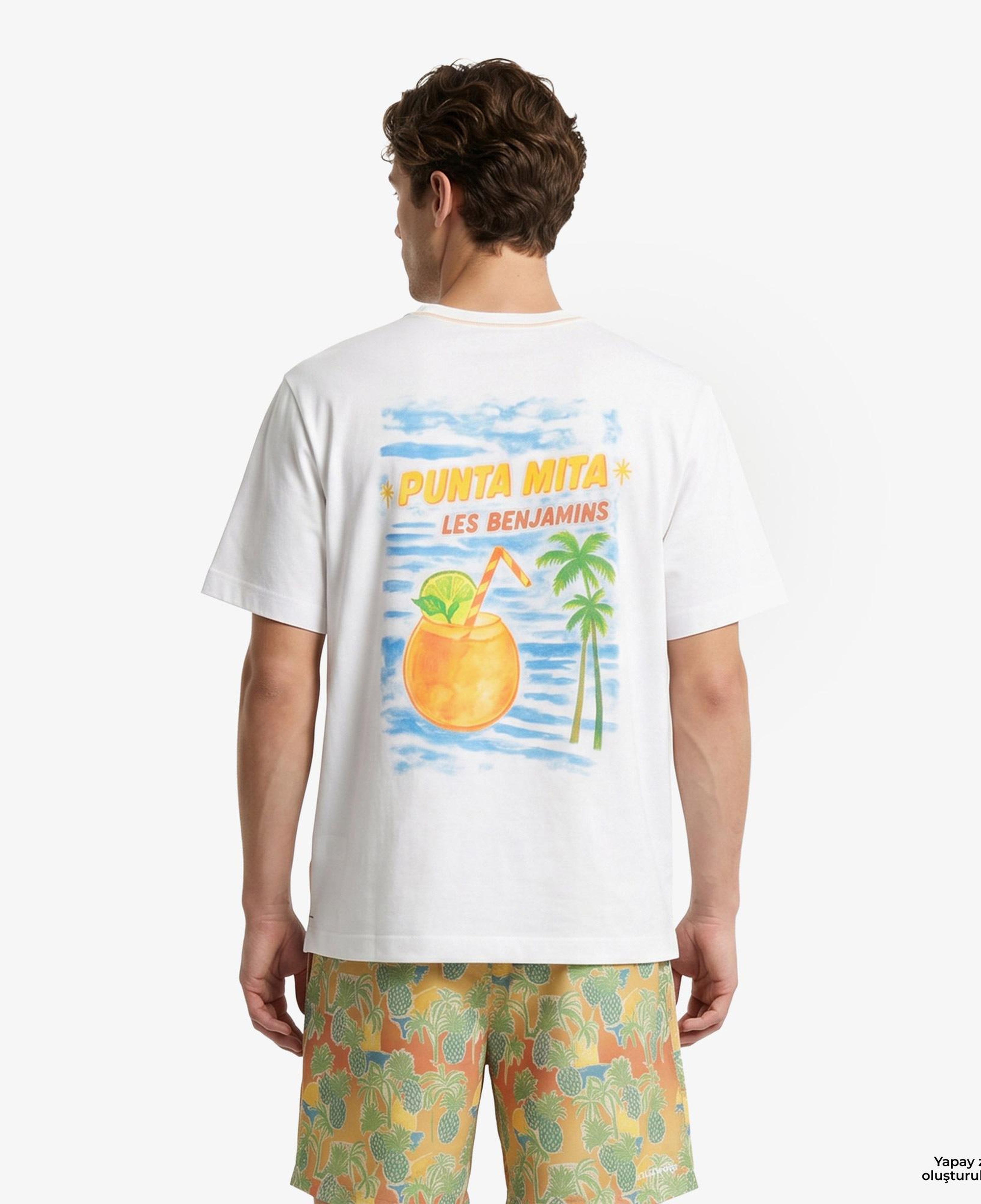 Les Benjamins 001 Erkek Beyaz T-Shirt