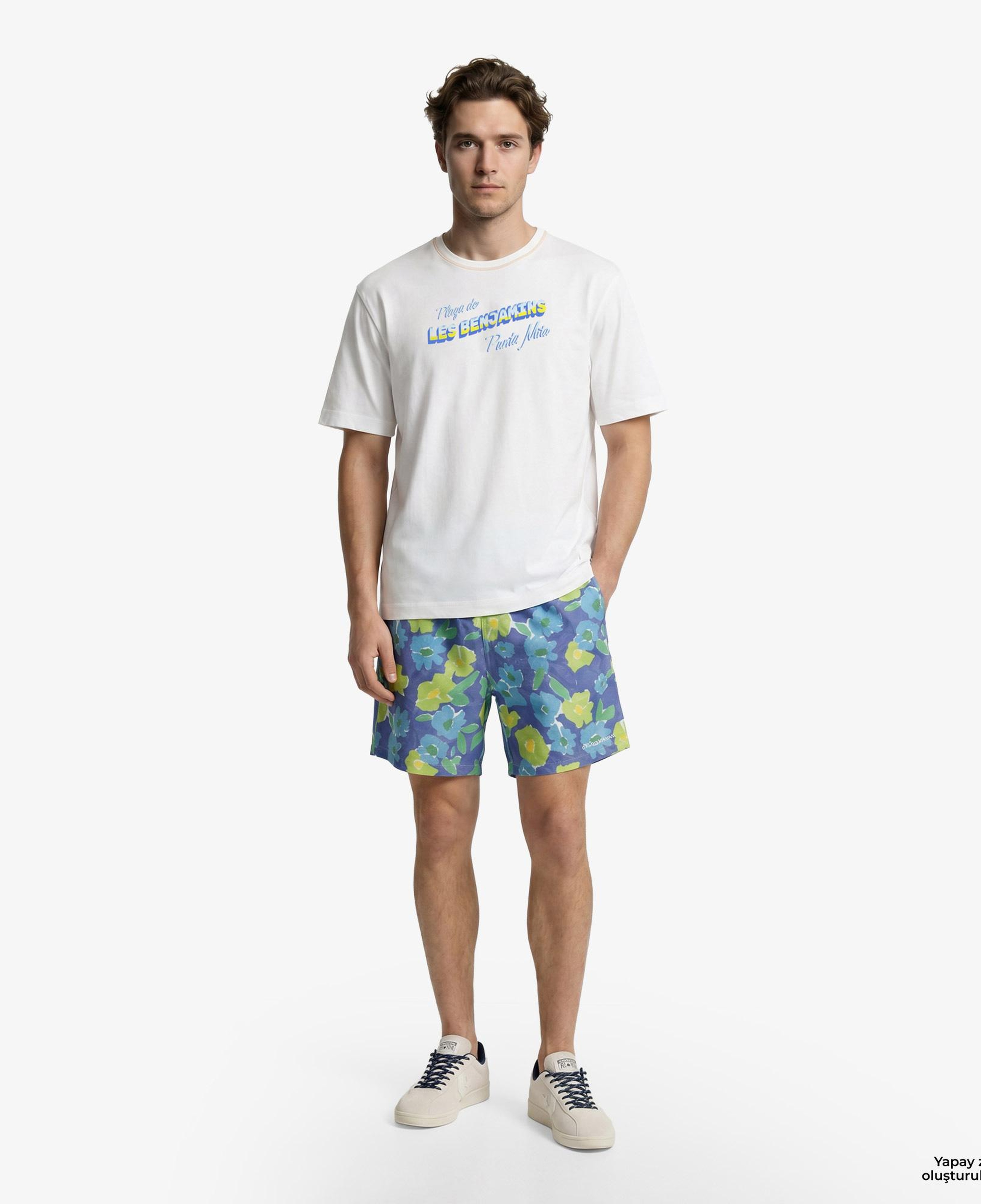 Les Benjamins 002 Erkek Beyaz T-Shirt