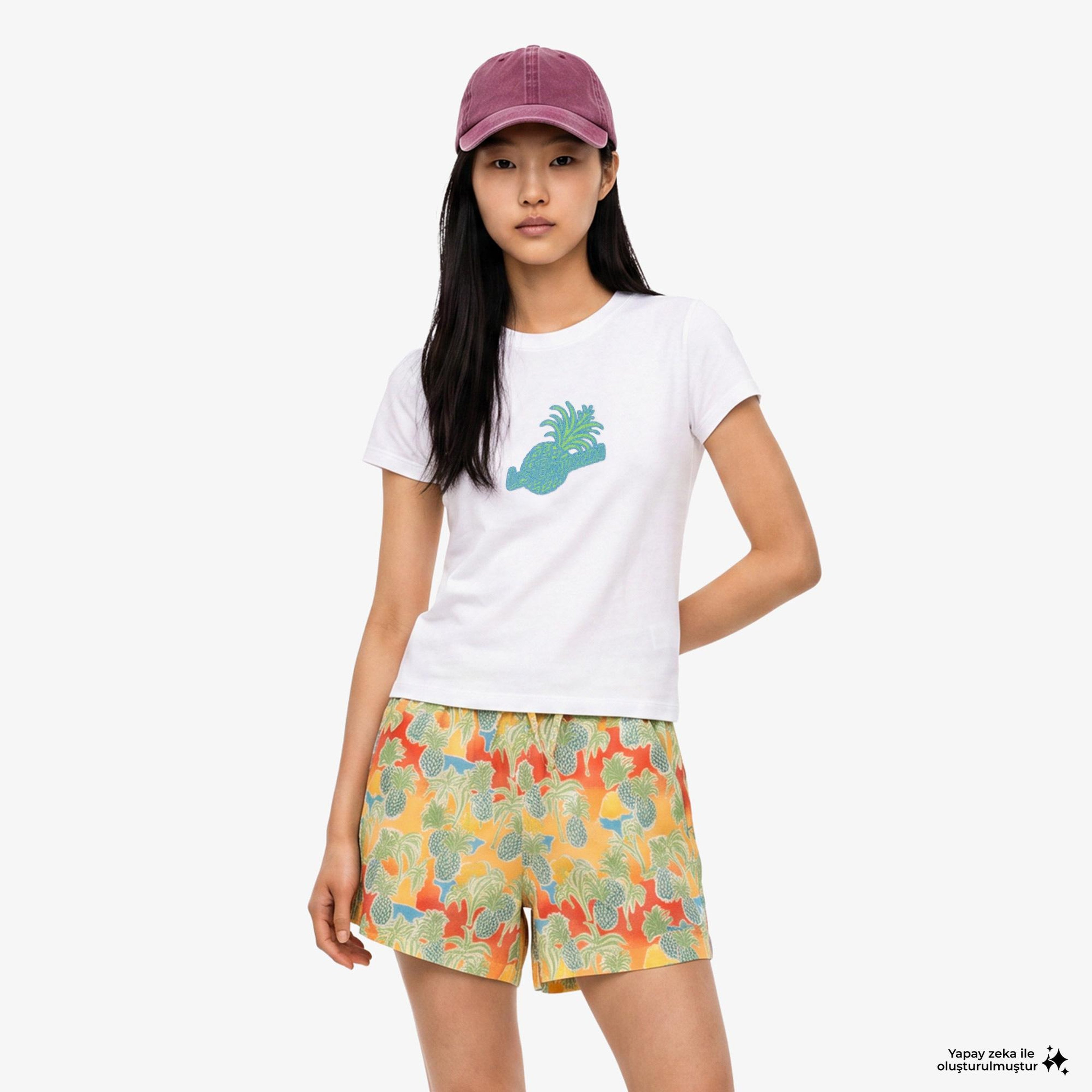 Les Benjamins 002 Kadın Beyaz T-Shirt