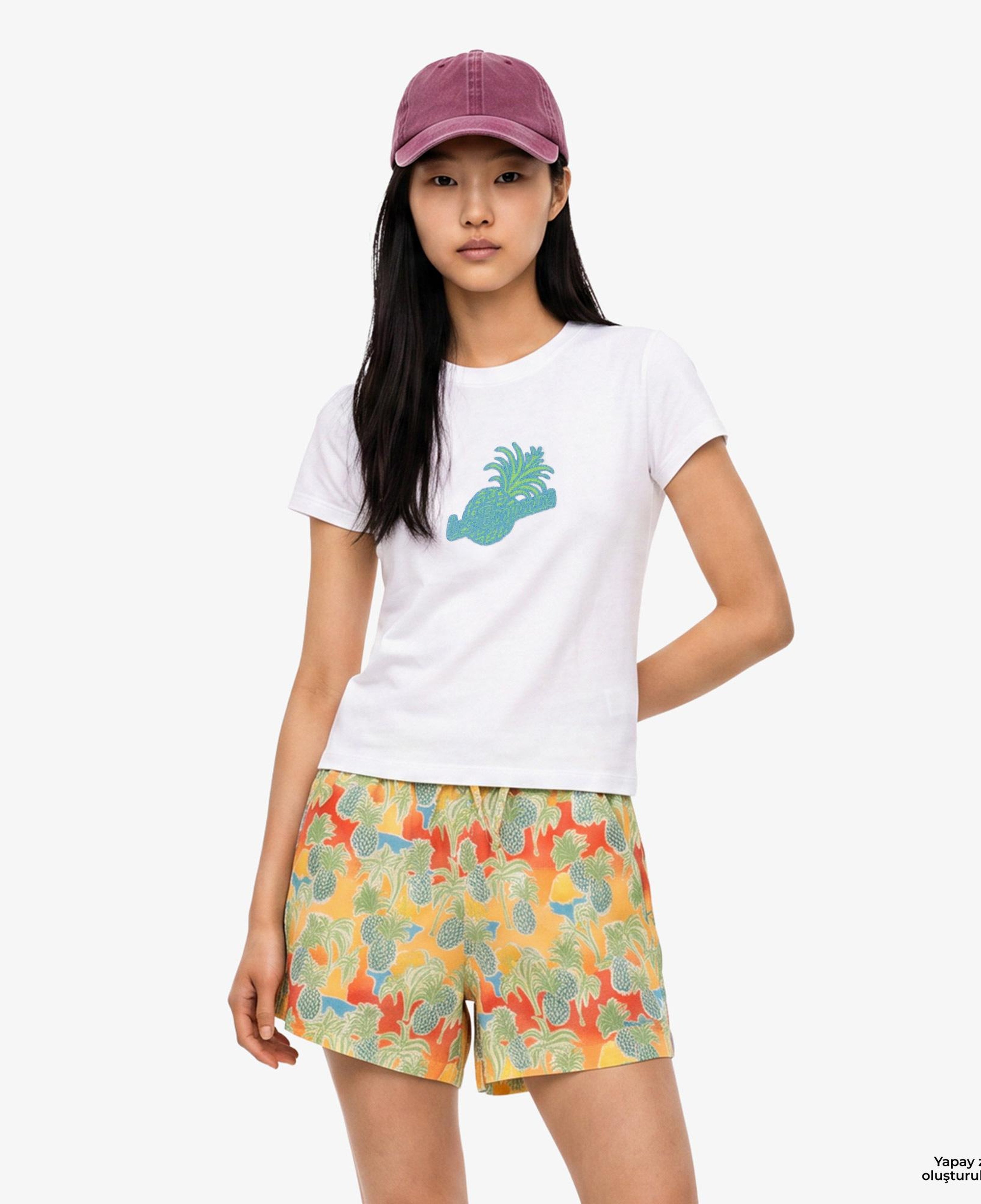 Les Benjamins 002 Kadın Beyaz T-Shirt
