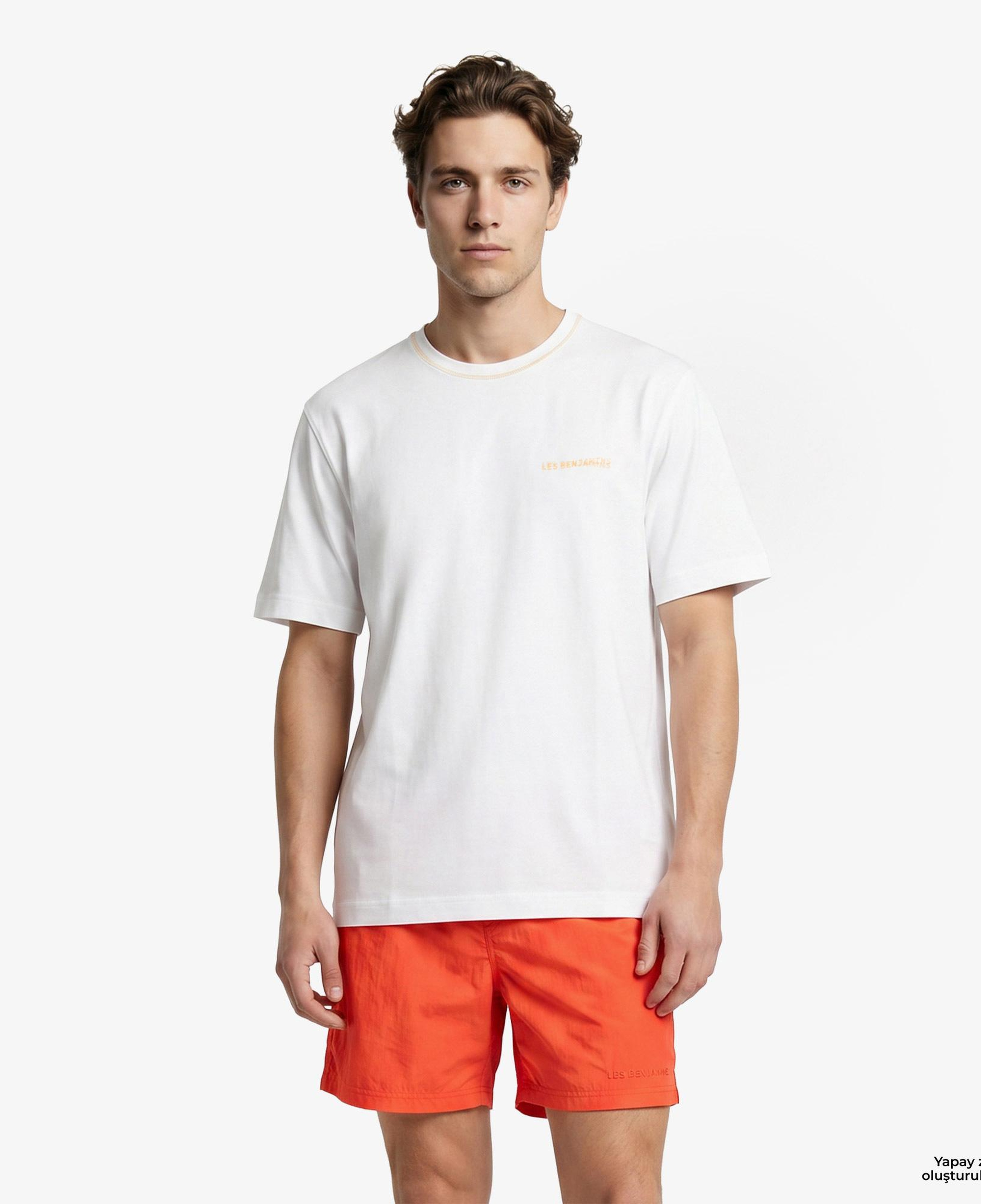 Les Benjamins 003 Erkek Beyaz T-Shirt