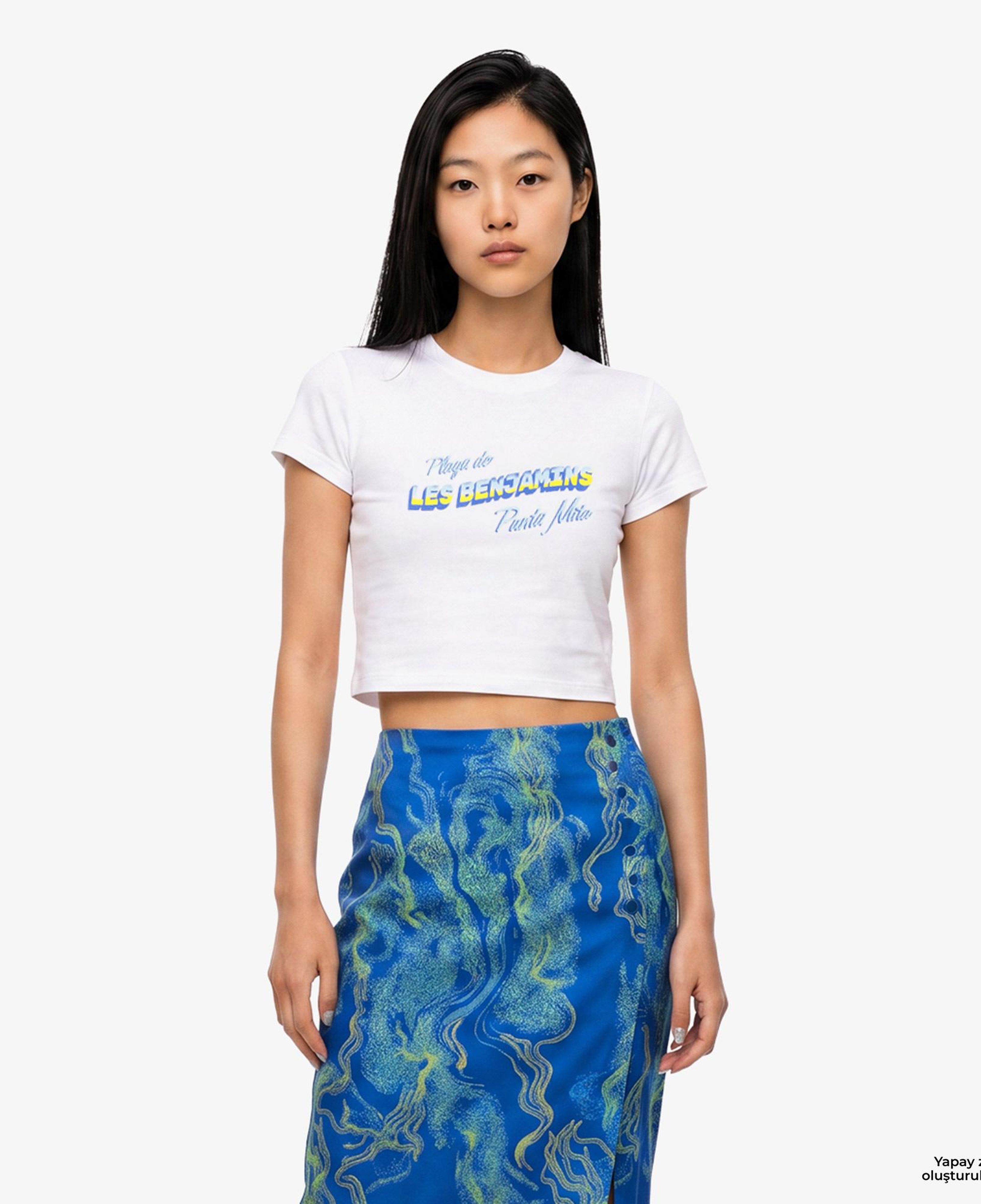 Les Benjamins 003 Kadın Beyaz T-Shirt