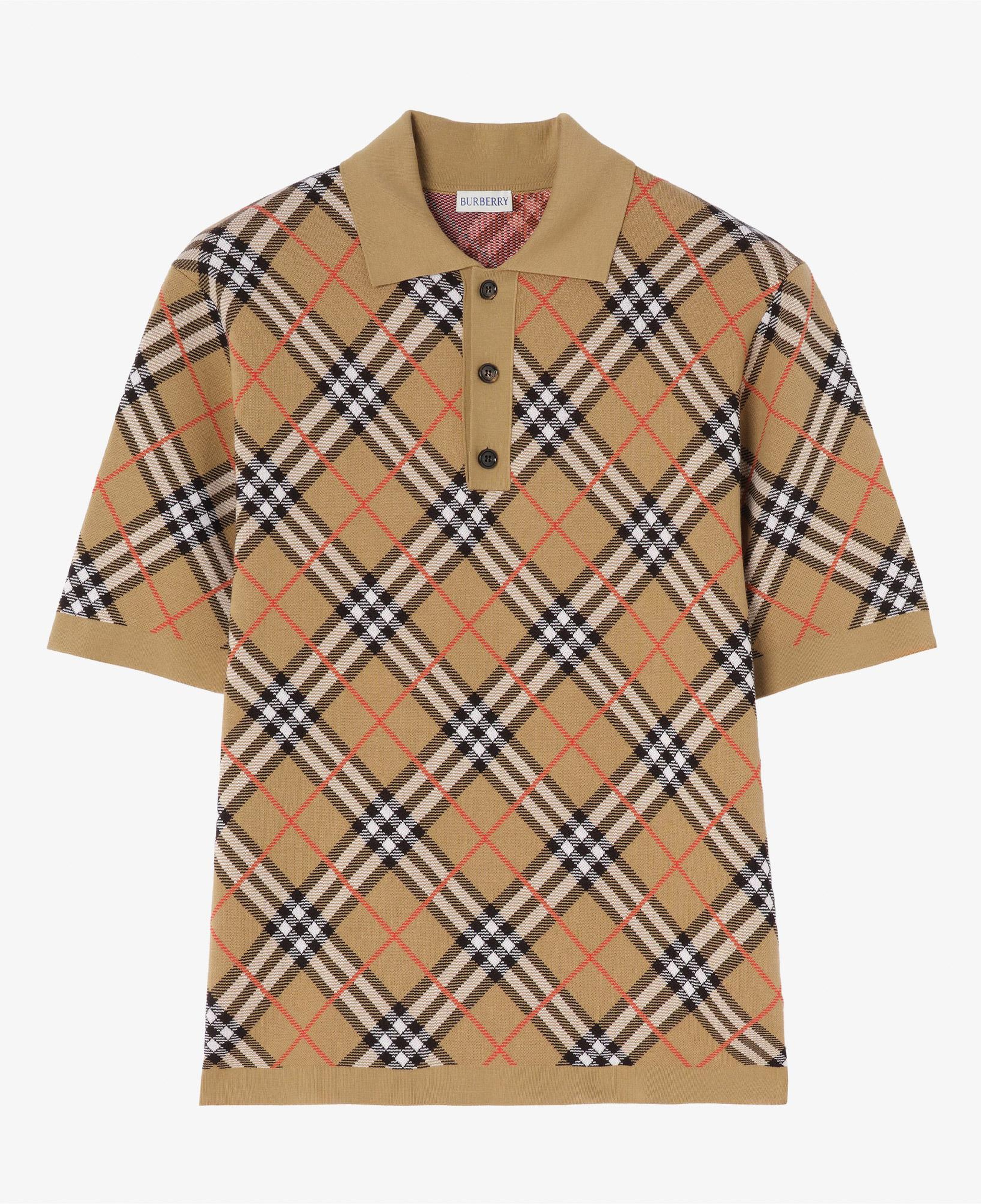 Burberry Marlow Check Erkek Bej Triko