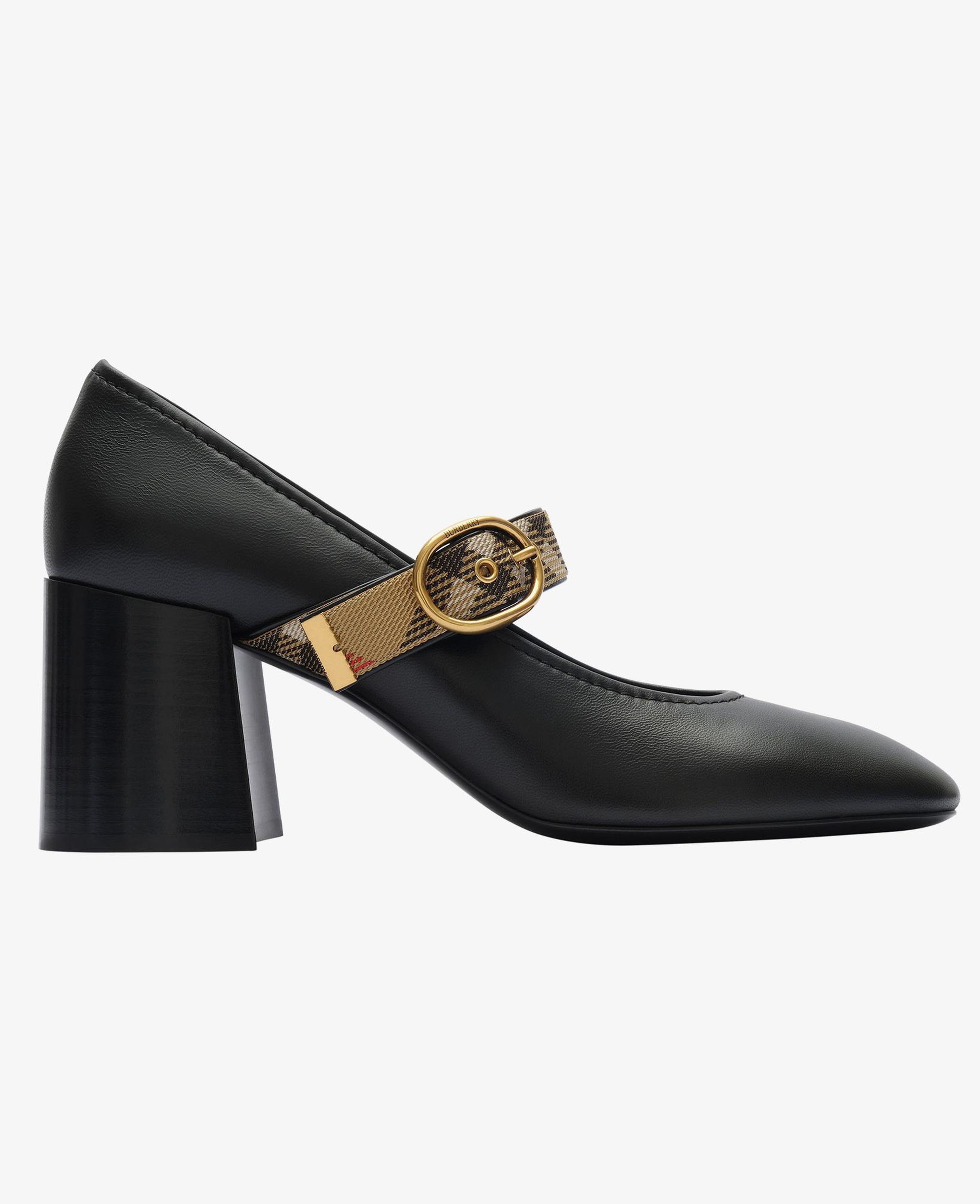 Burberry Robin Pump Check Kadın Siyah Klasik Ayakkabı