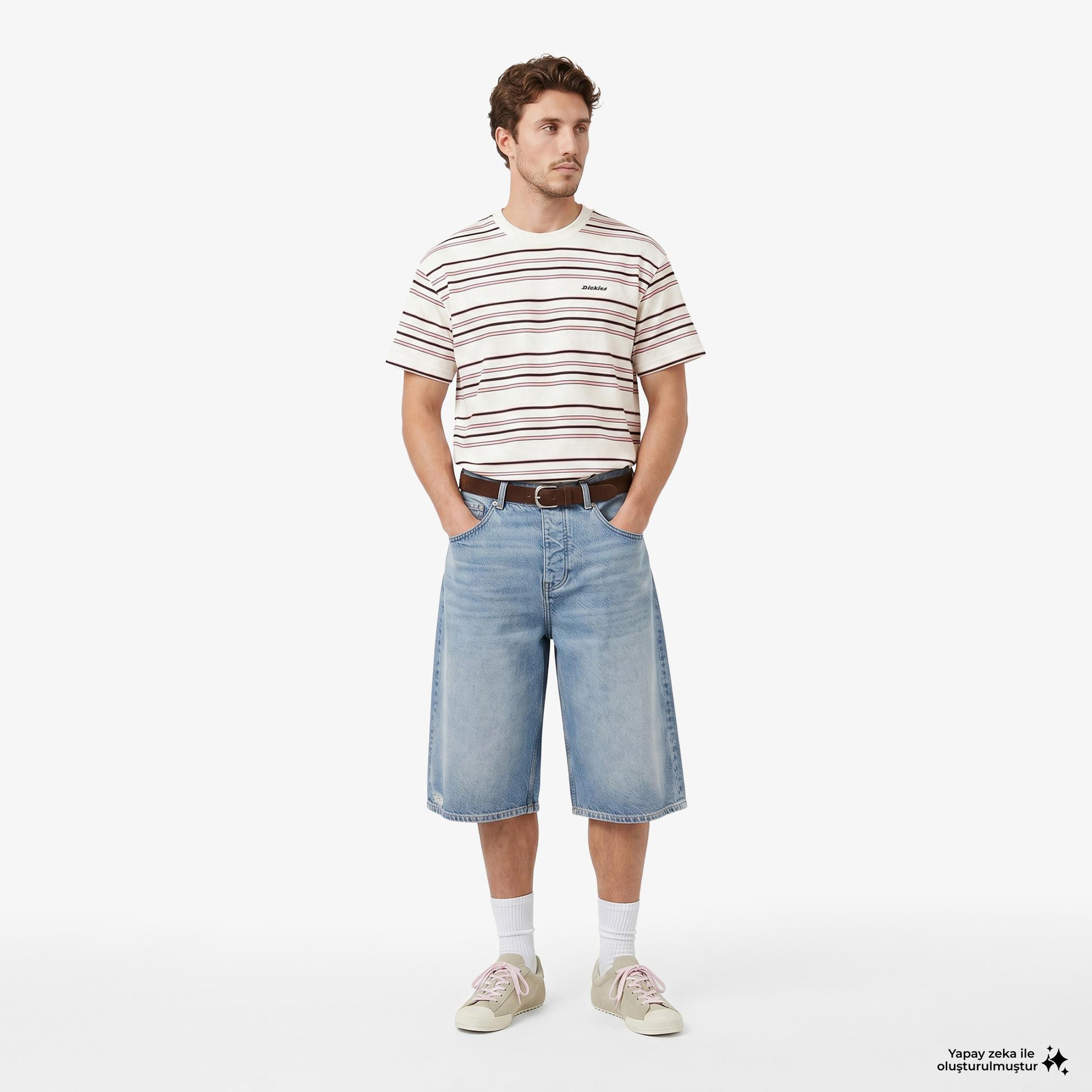 Dickies East Liberty Stripe Erkek Renkli T-Shirt