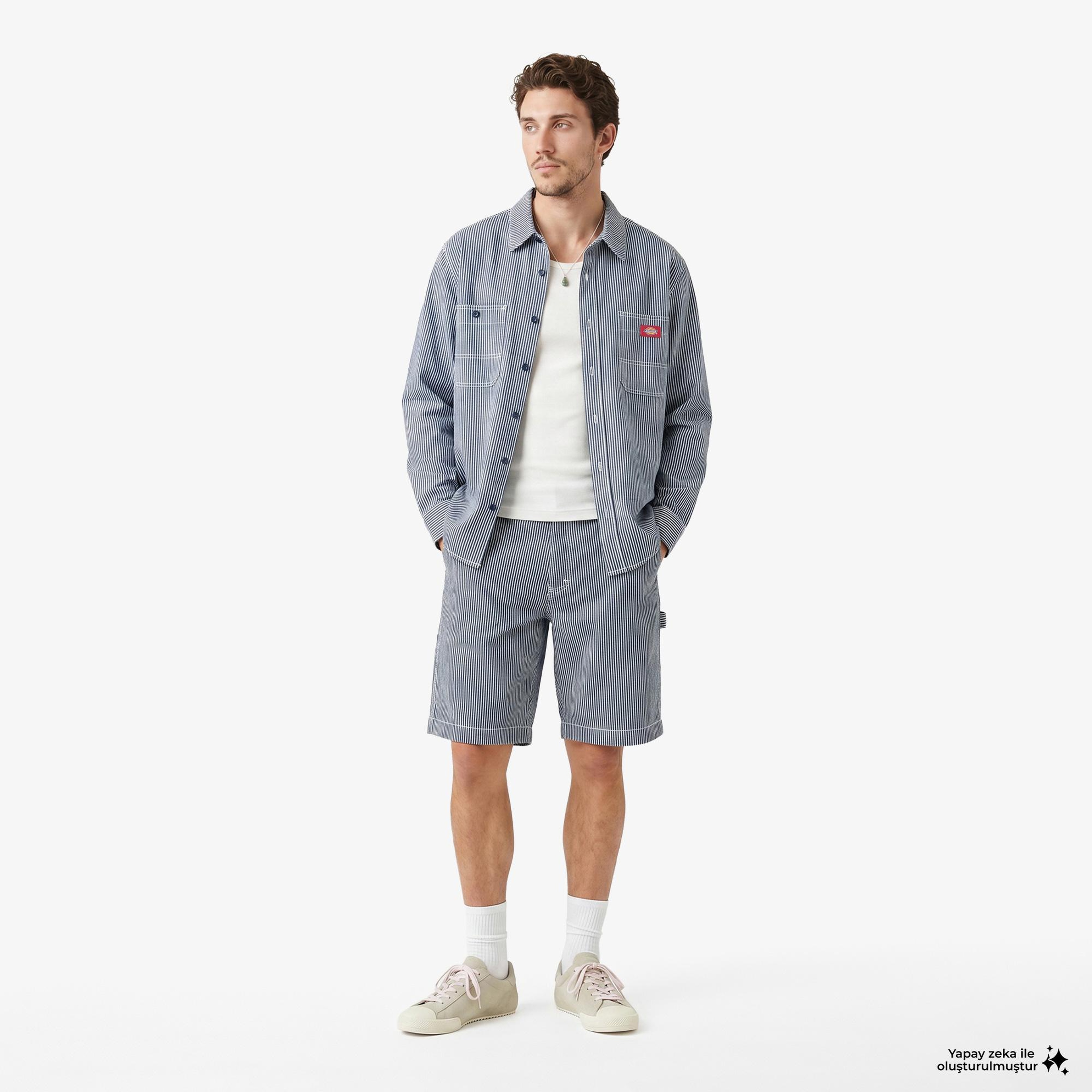 Dickies Hickory Work Erkek Mavi Gömlek