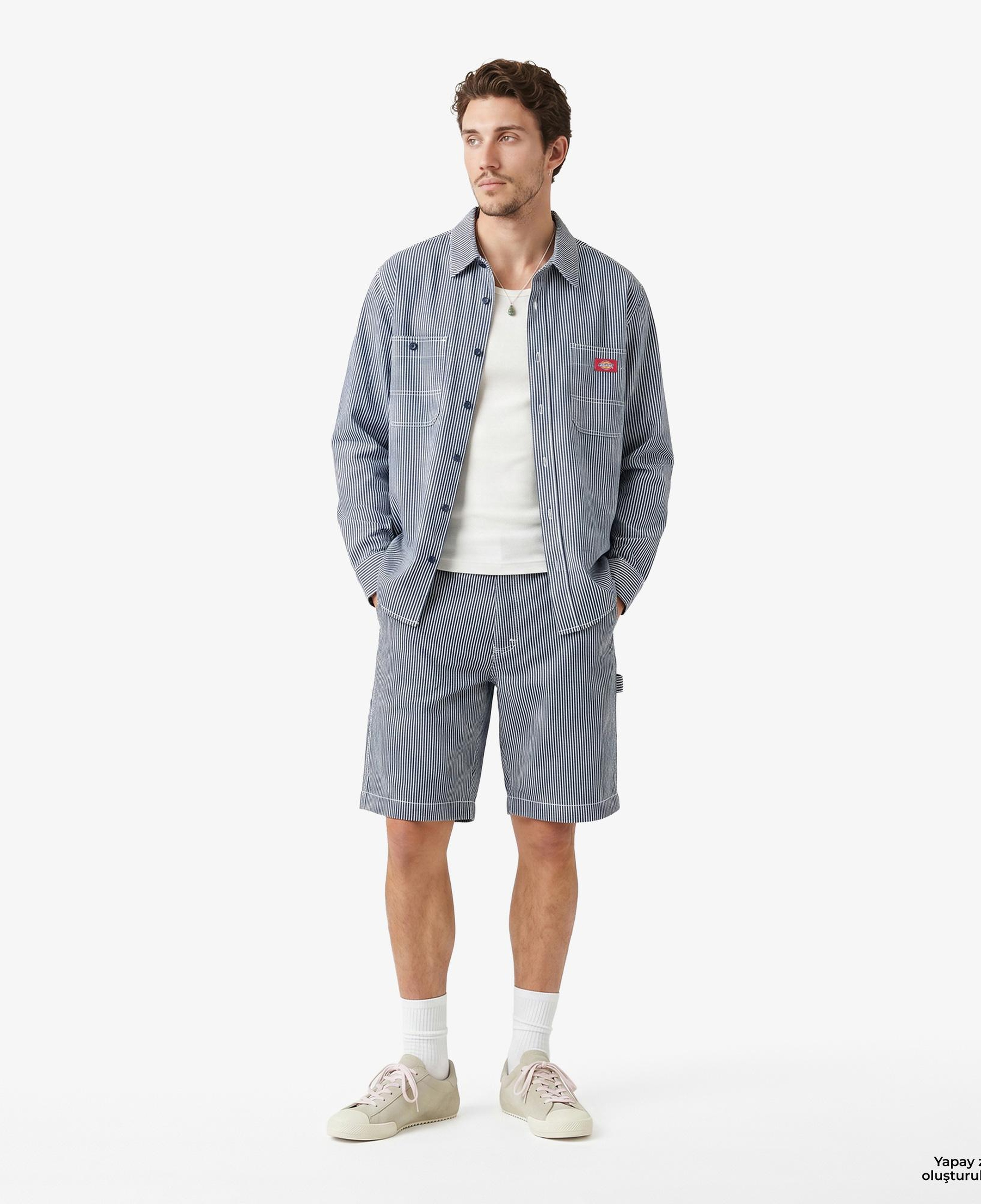 Dickies Hickory Work Erkek Mavi Gömlek