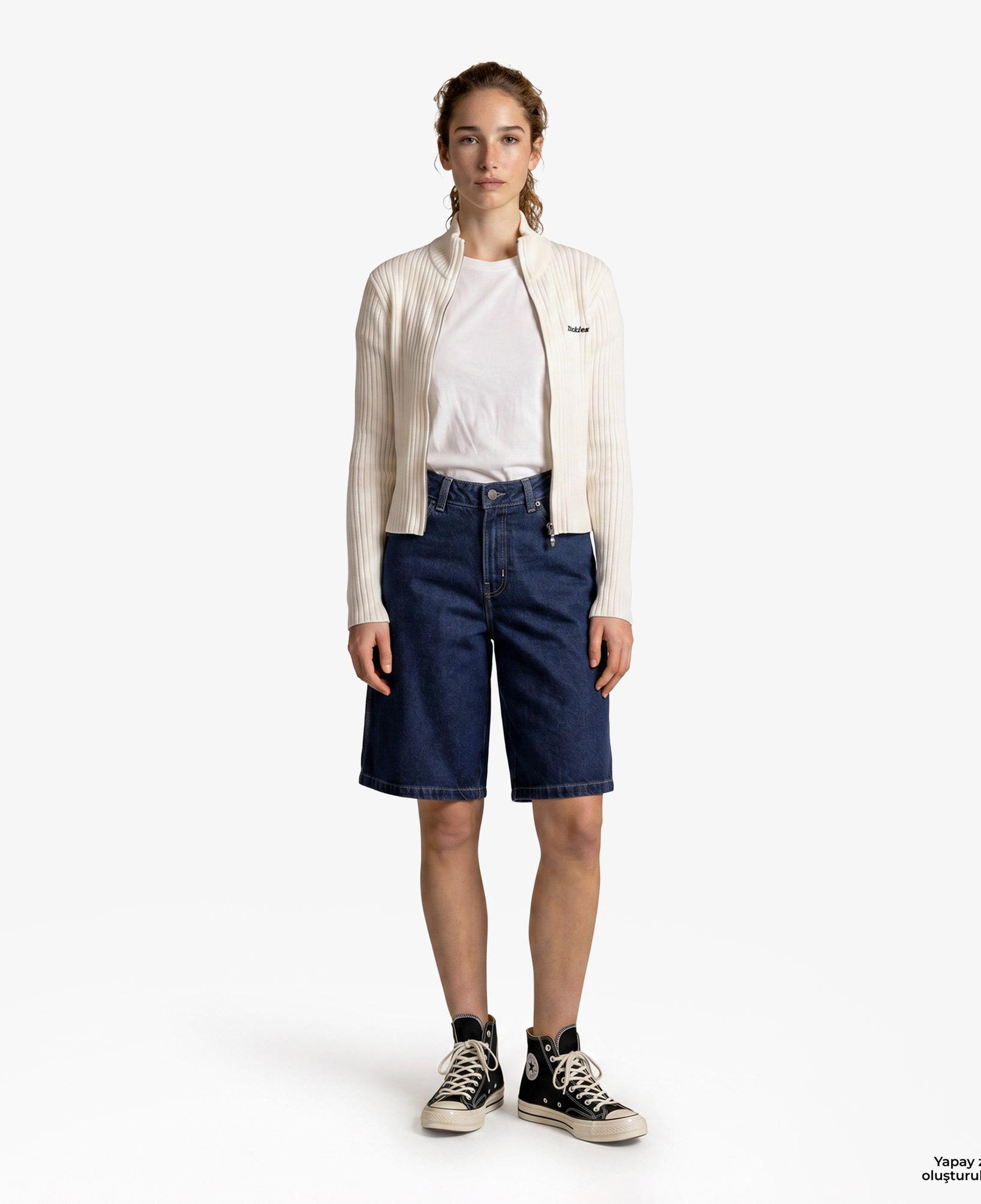 Dickies 957 13 Inch Loose Denim Kadın Mavi Şort