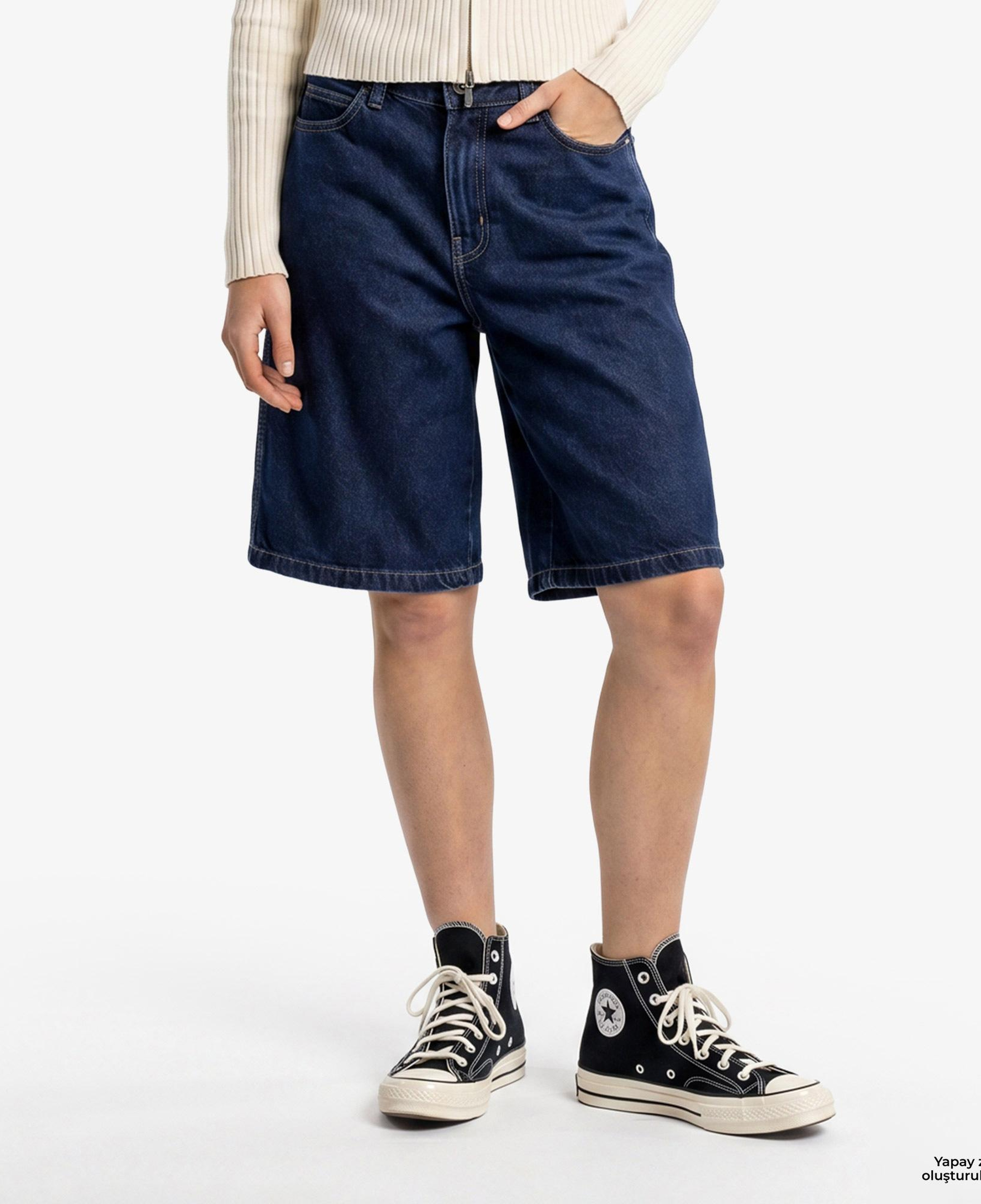 Dickies 957 13 Inch Loose Denim Kadın Mavi Şort