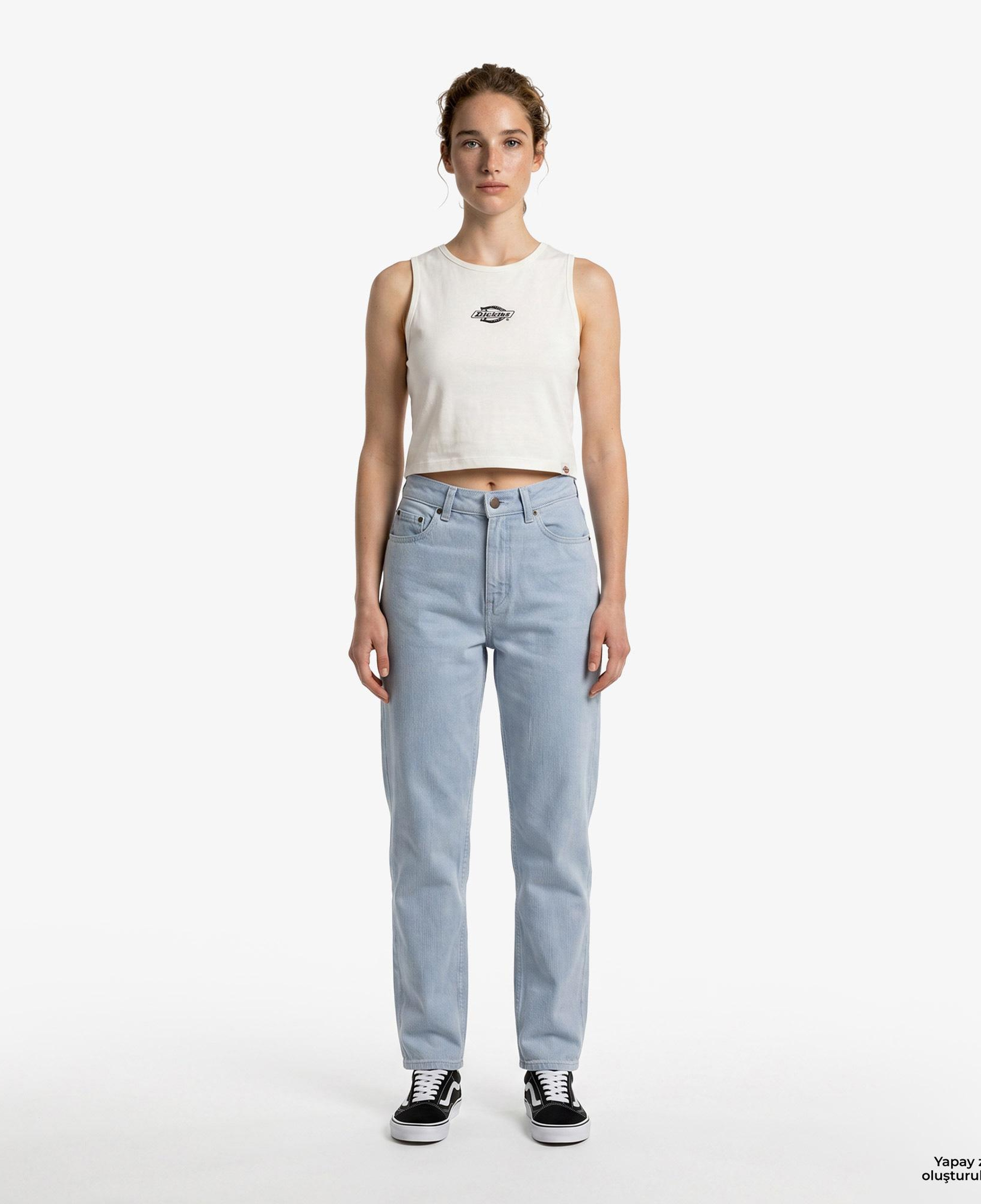 Dickies 993 High Waist Tapered Carpenter Kadın Mavi Pantolon