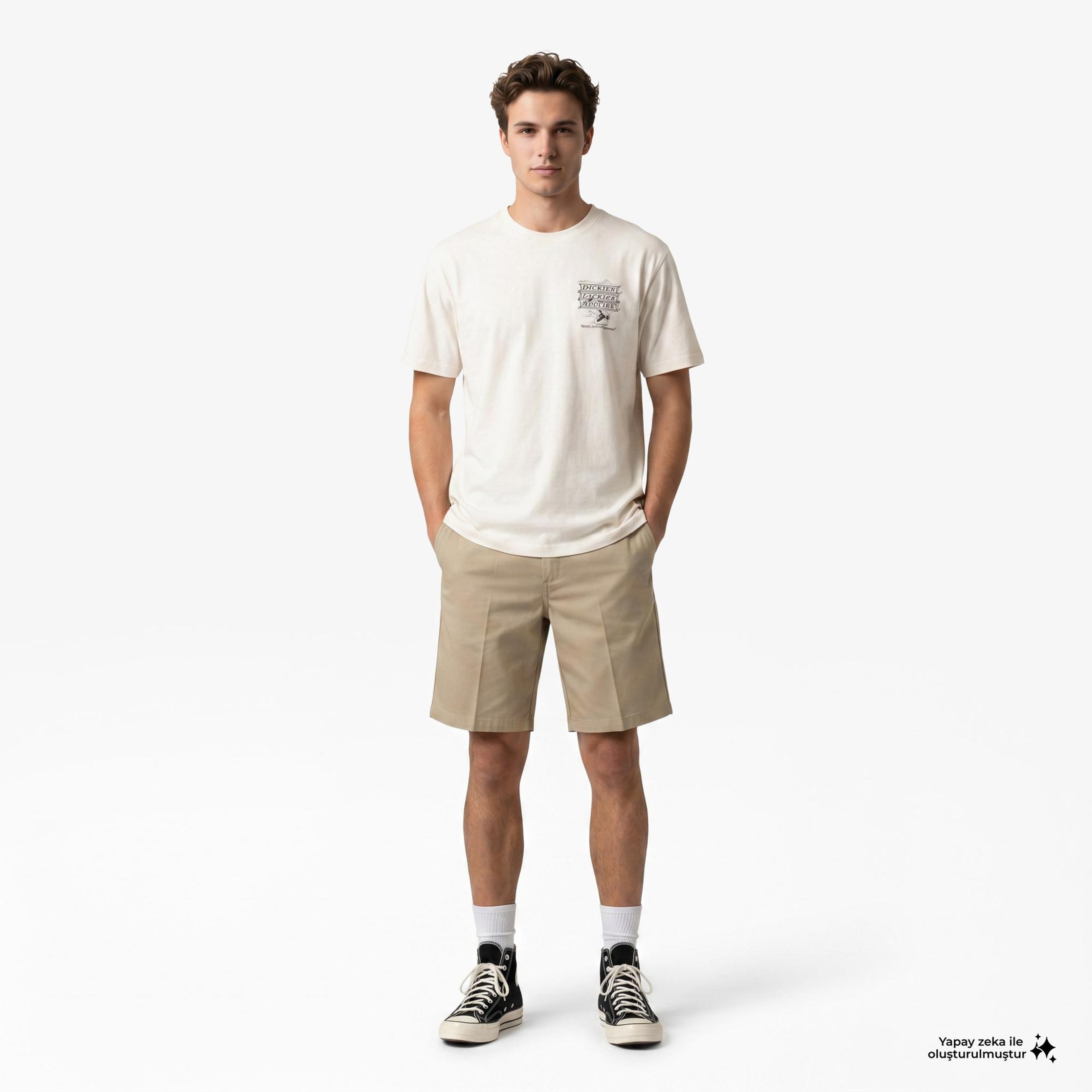 Dickies Lynndyl Erkek Beyaz T-Shirt