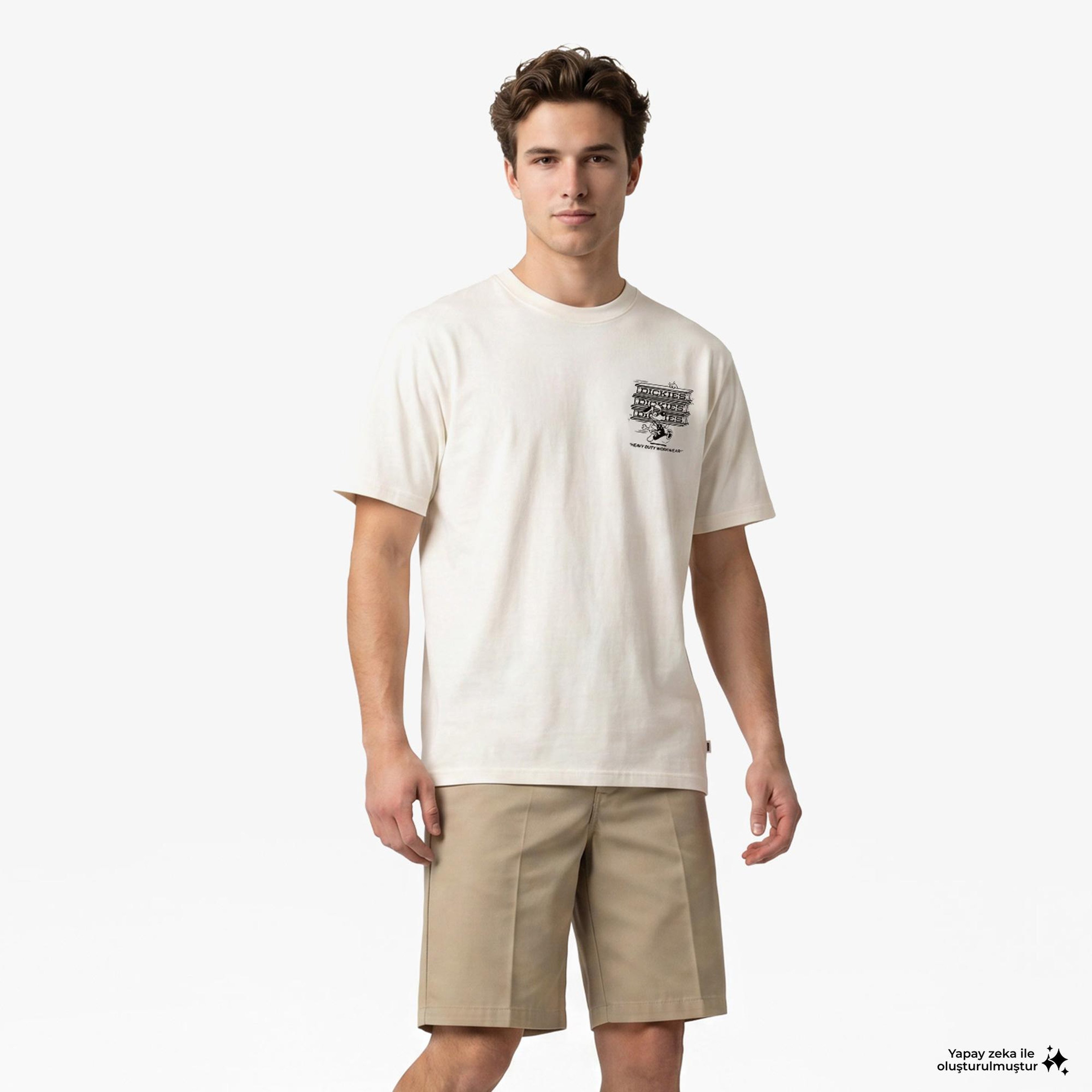 Dickies Lynndyl Erkek Beyaz T-Shirt