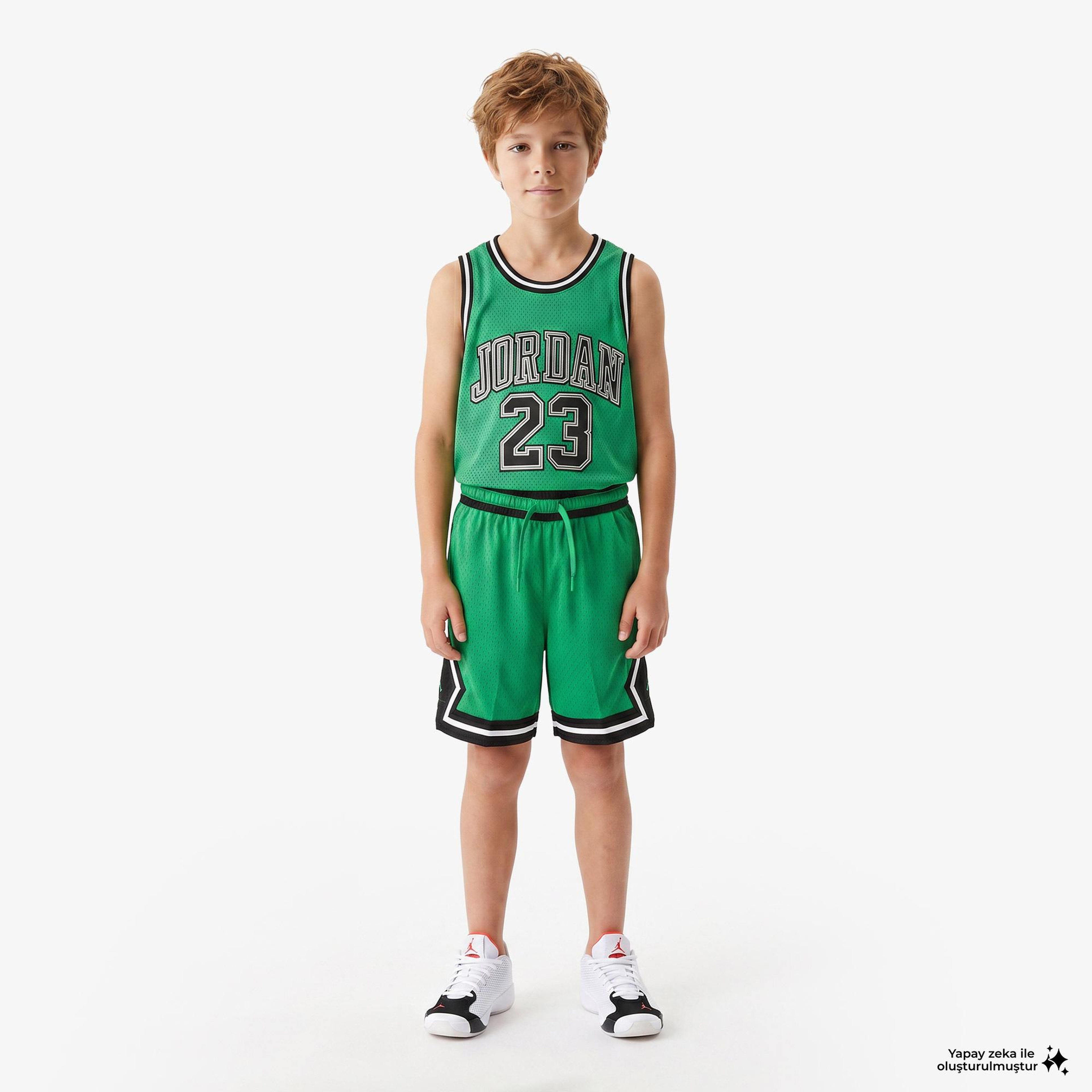 Jordan Dri-FIT Sport Diamond Çocuk Yeşil Basketbol Şort