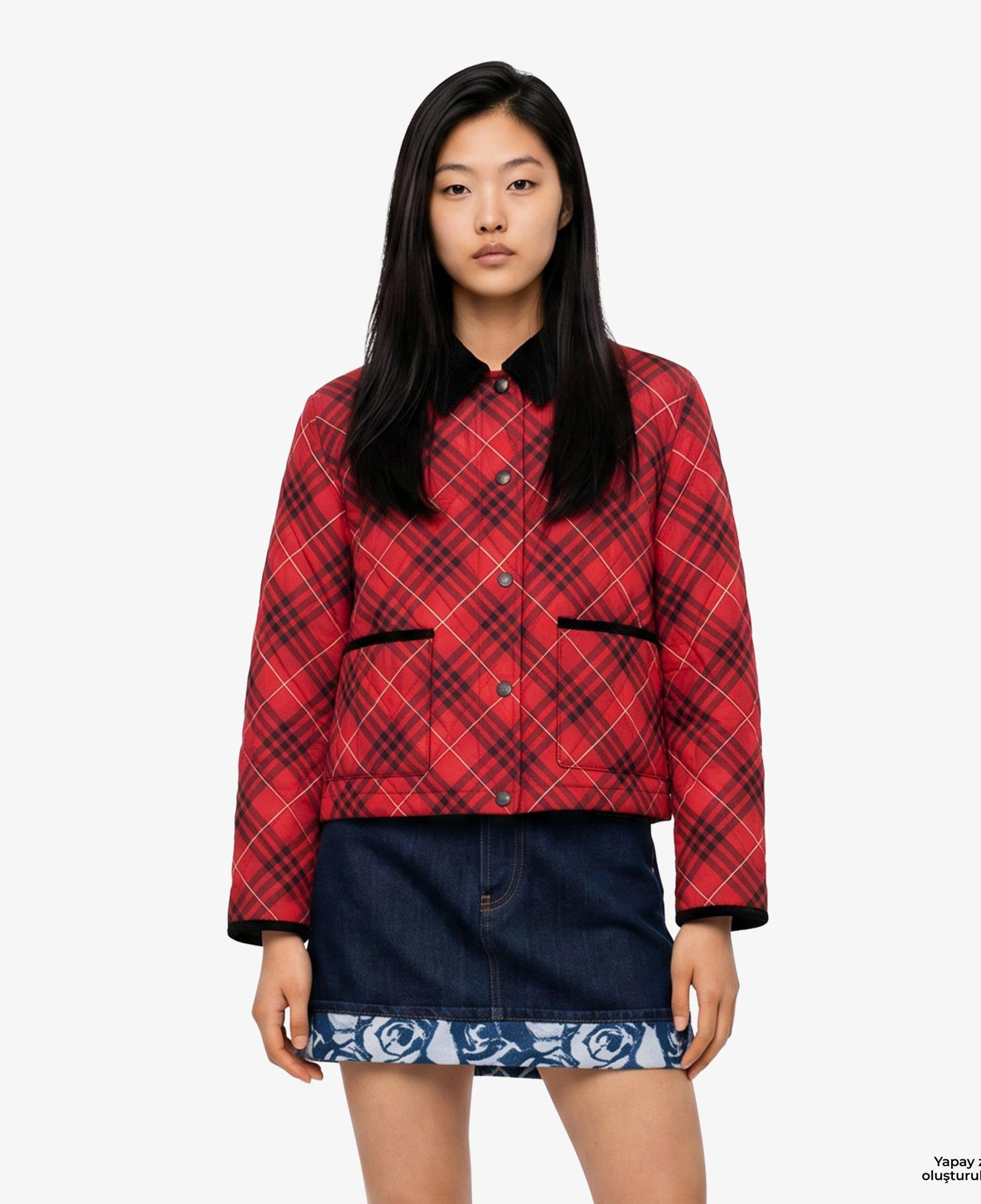 Burberry Kadın Kırmızı Mont