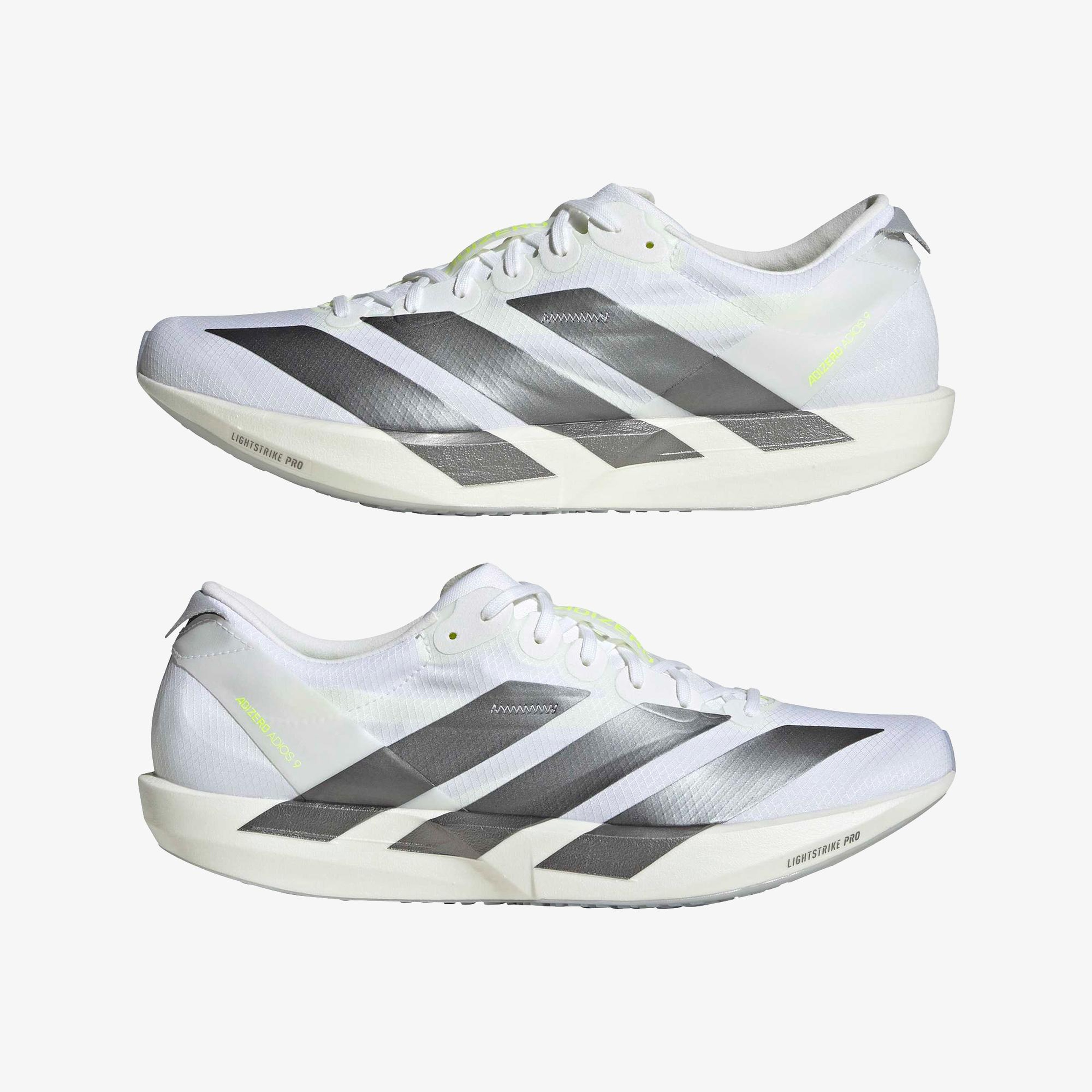 adidas Adizero Adios 9 Erkek Beyaz Koşu Ayakkabısı
