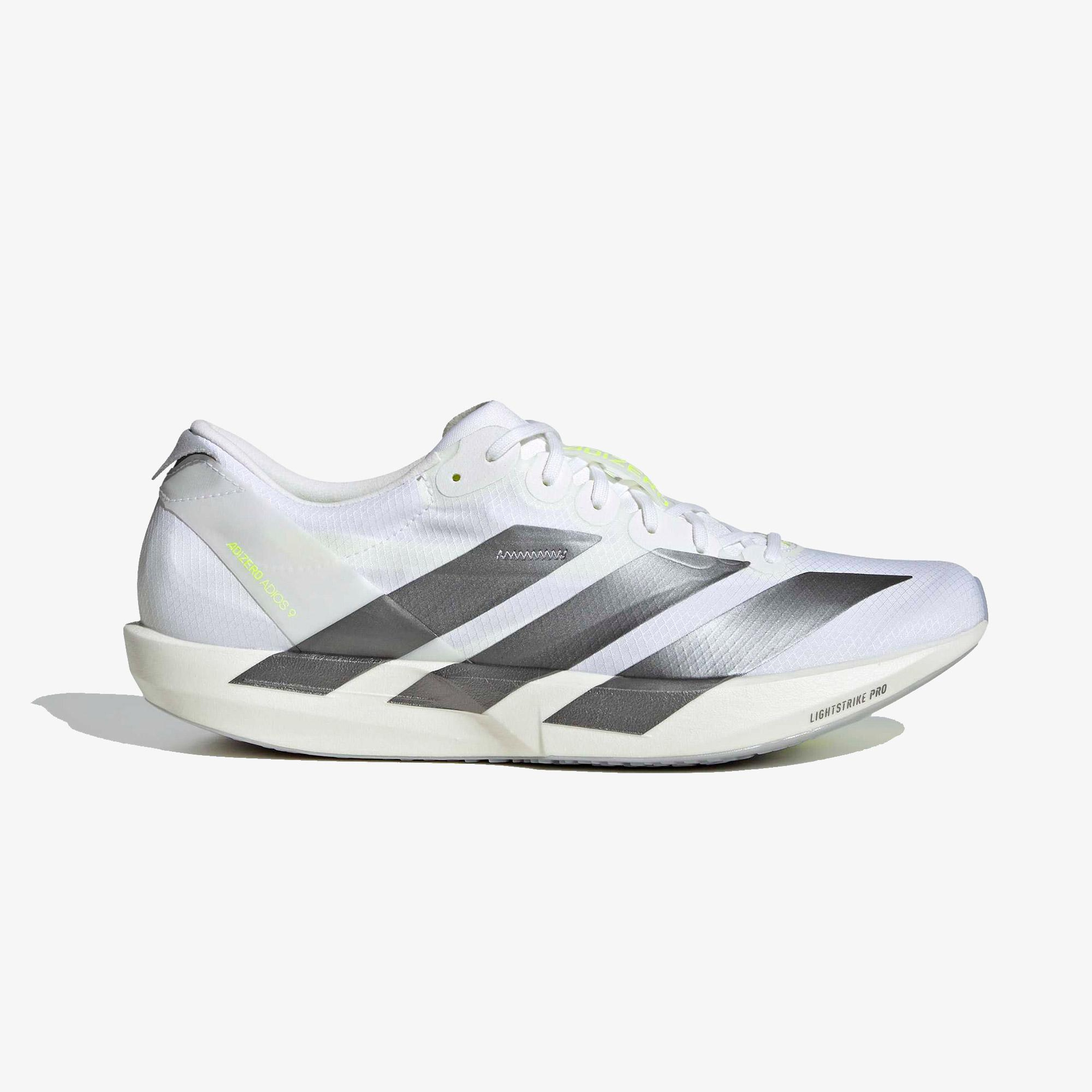 adidas Adizero Adios 9 Erkek Beyaz Koşu Ayakkabısı
