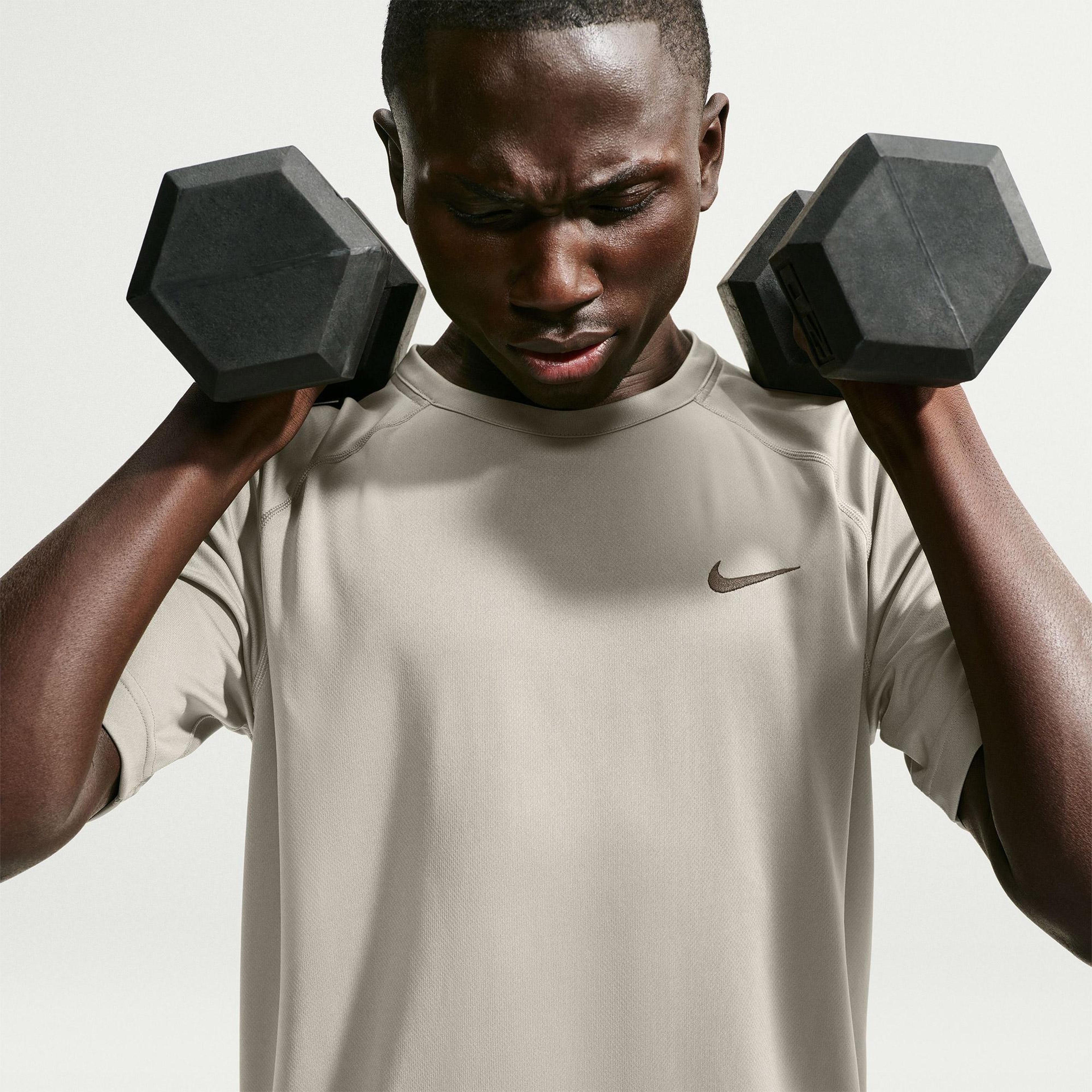 Nike Dri-Fit Flex Erkek Bej T-Shirt